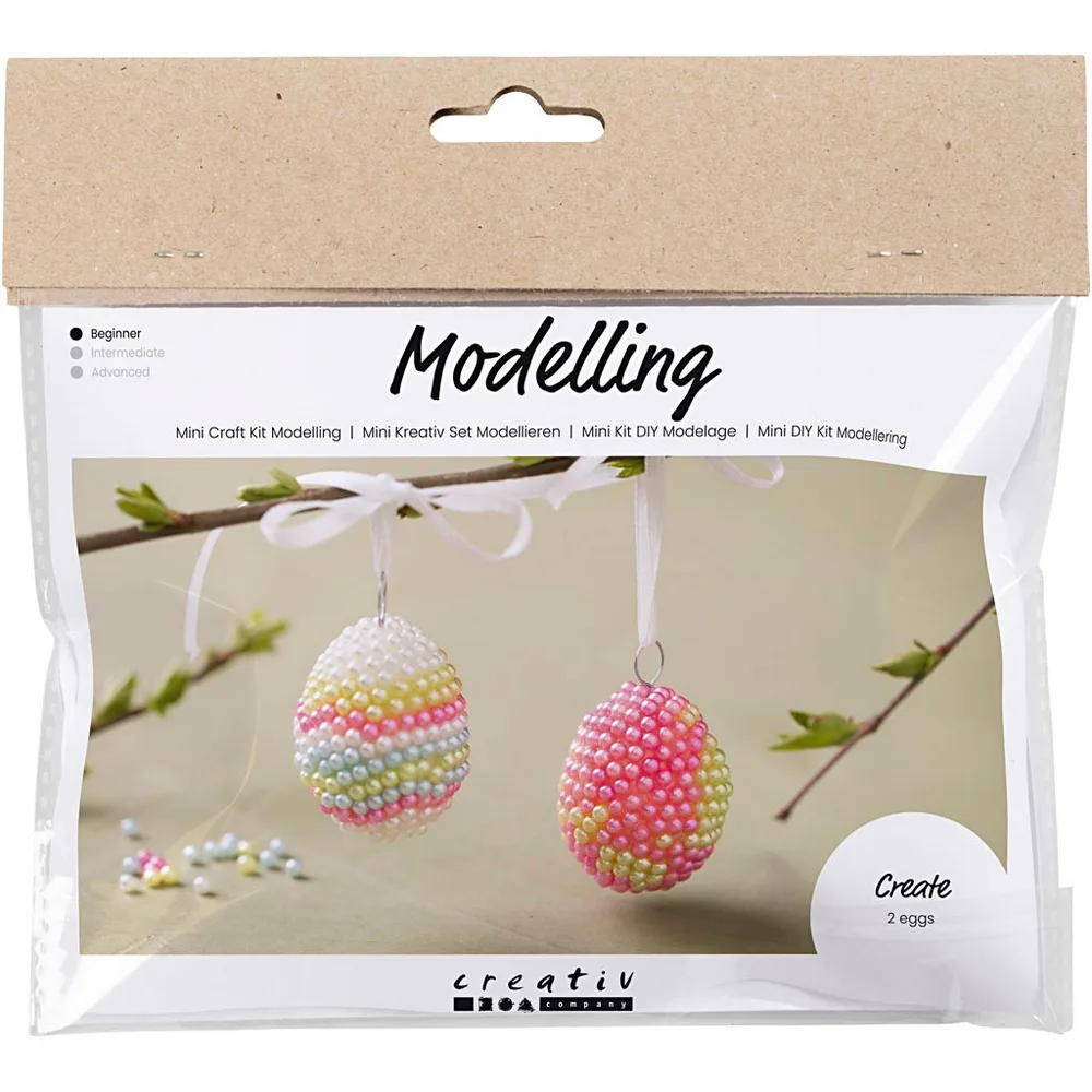 Hobbysett Creativ Company Mini DIY Kit Modellering Perleegg
