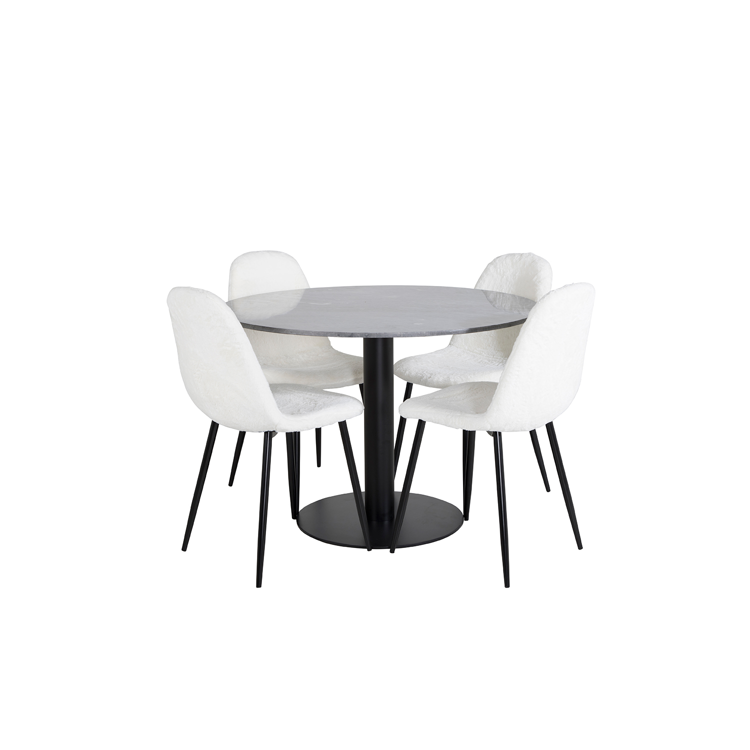 Spisegruppe Venture Home Estelle med 4 Pooya Stoler Polyester