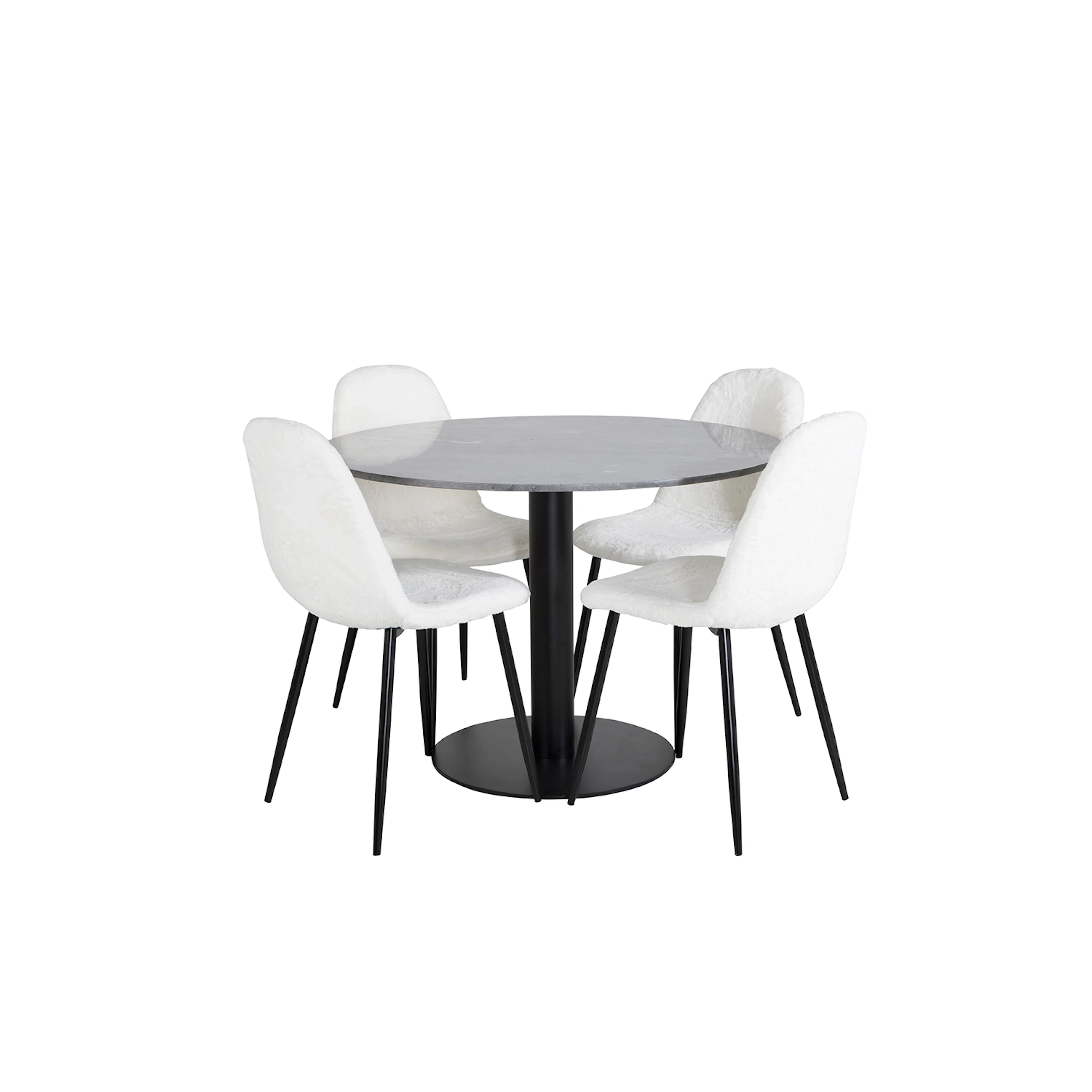Spisegruppe Venture Home Estelle med 4 Pooya Stoler Polyester