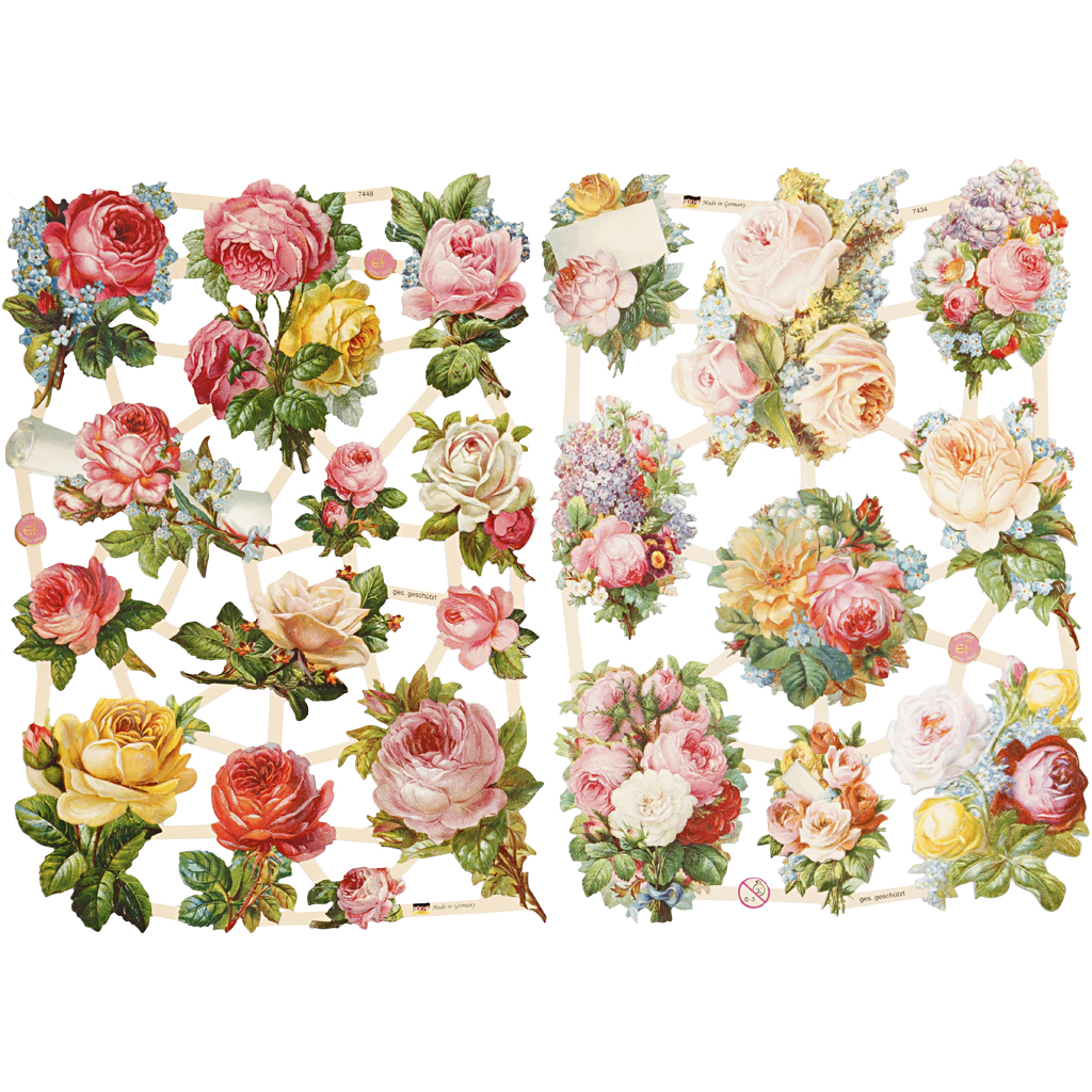 Glansbilder Creativ Company Roser 165x235 cm 2 Ark/1 Pk