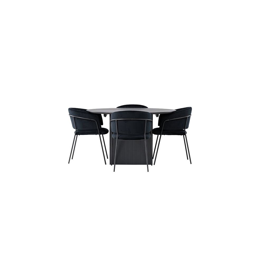 Spisegruppe Venture Home Matilda med 4 Selma Stoler