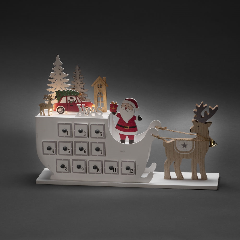 Adventskalender Gnosjö Konstsmide Motiv Tre LED