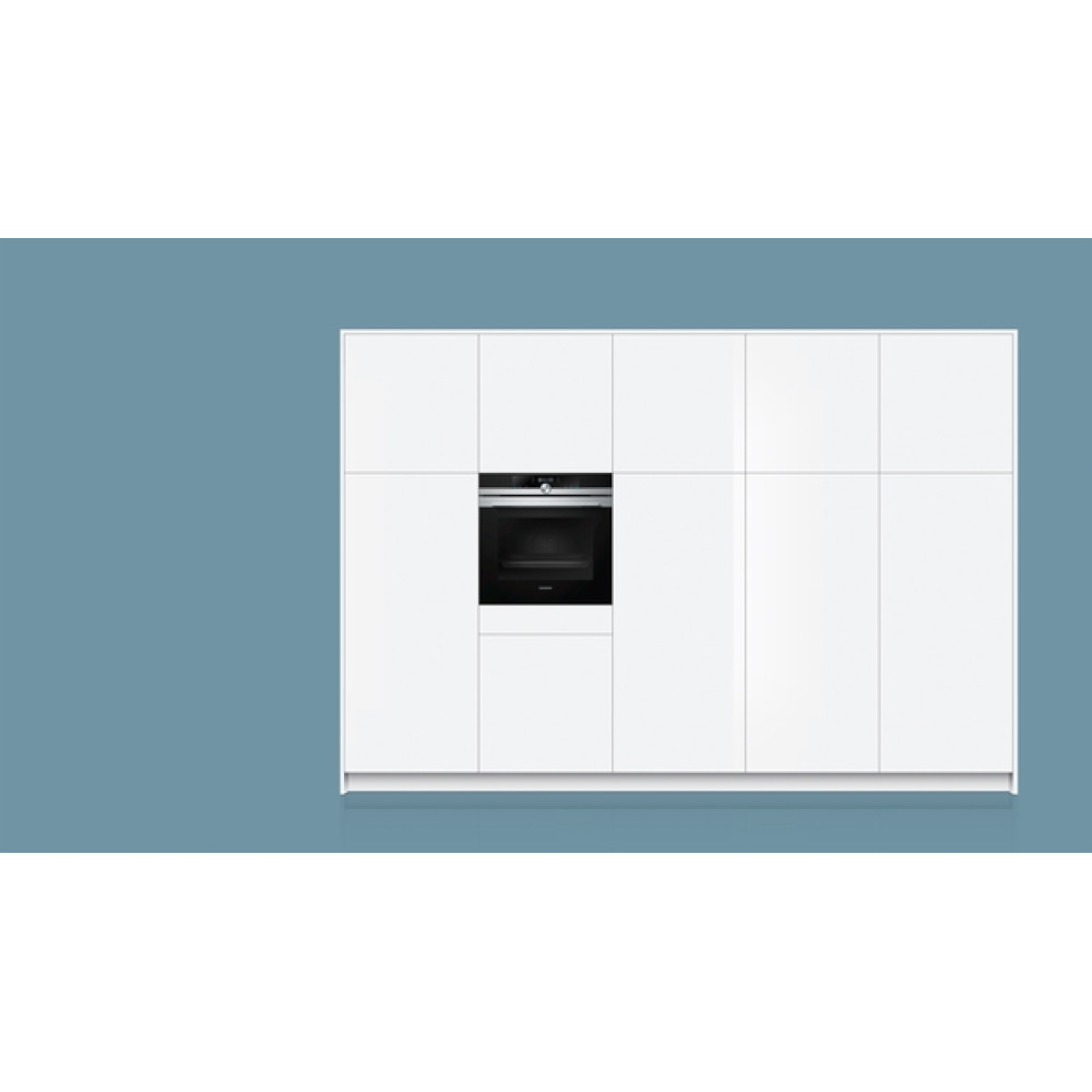 Ovn- og Mikrobølgepakke Siemens HB674GCS1S + BF634LGS1 IQ700 med Selvrens og Termometer