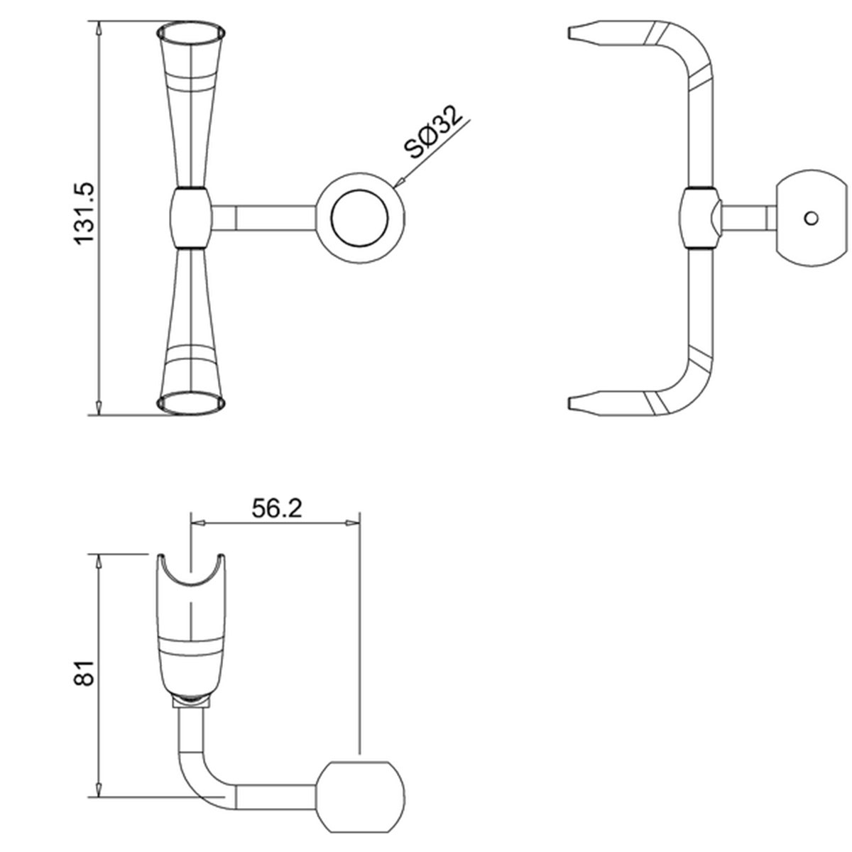 Holder til Håndusj Burlington V24
