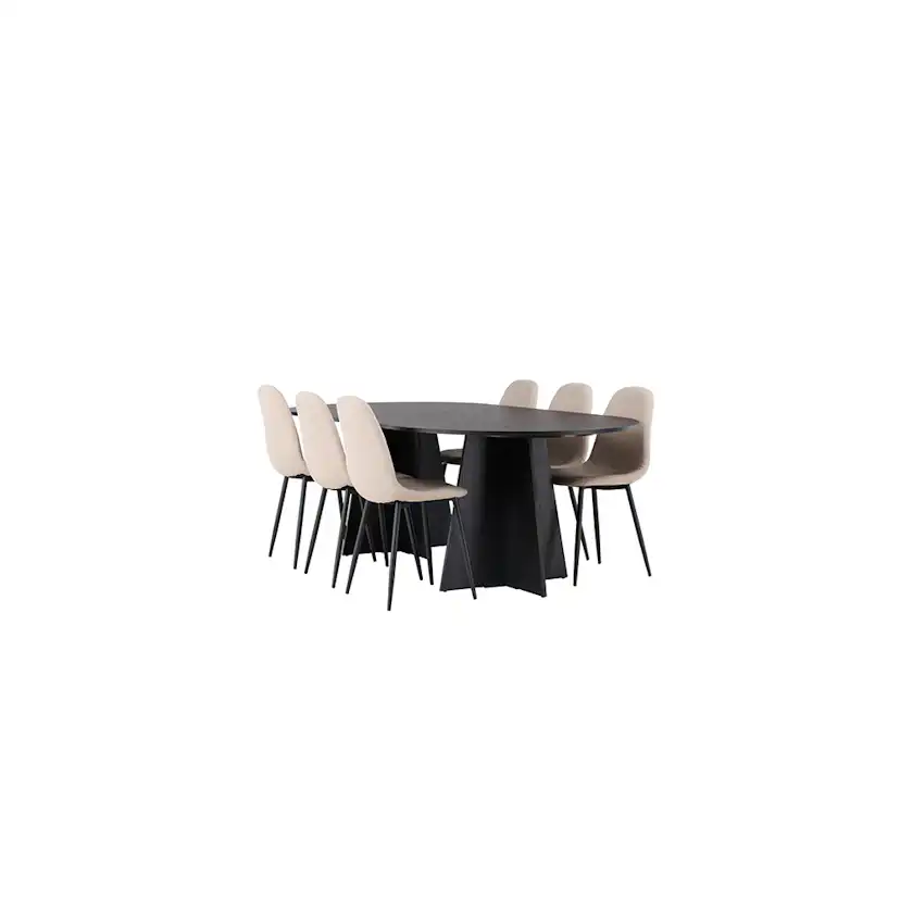 Spisegruppe Venture Home Bootcut med 6 stk Polar Stoler