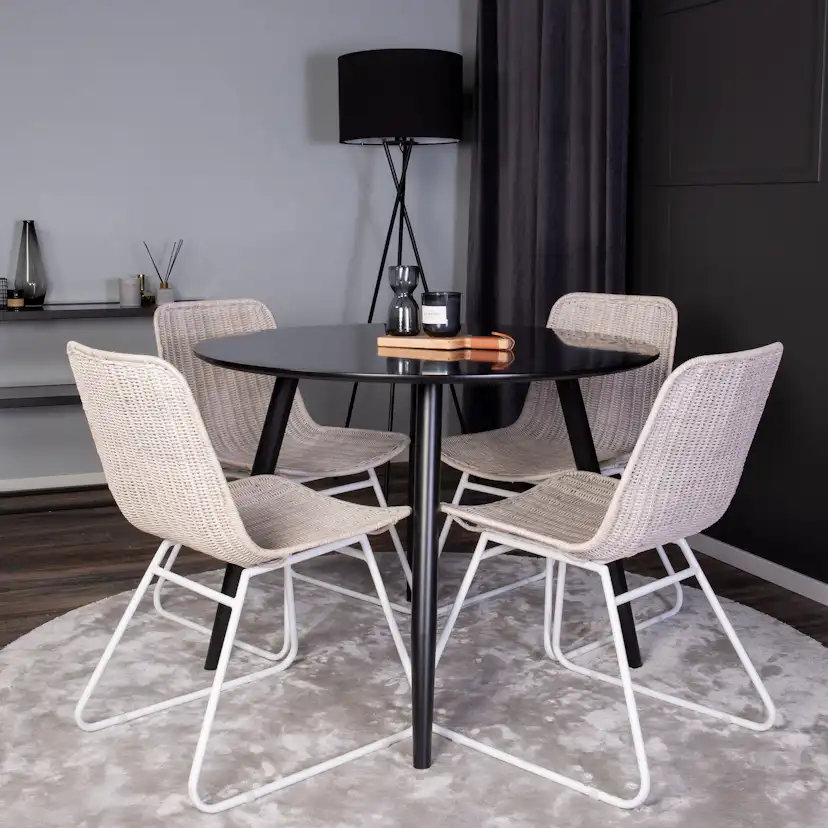 Spisegruppe Venture Home Plaza med 4stk Cirebon Stoler