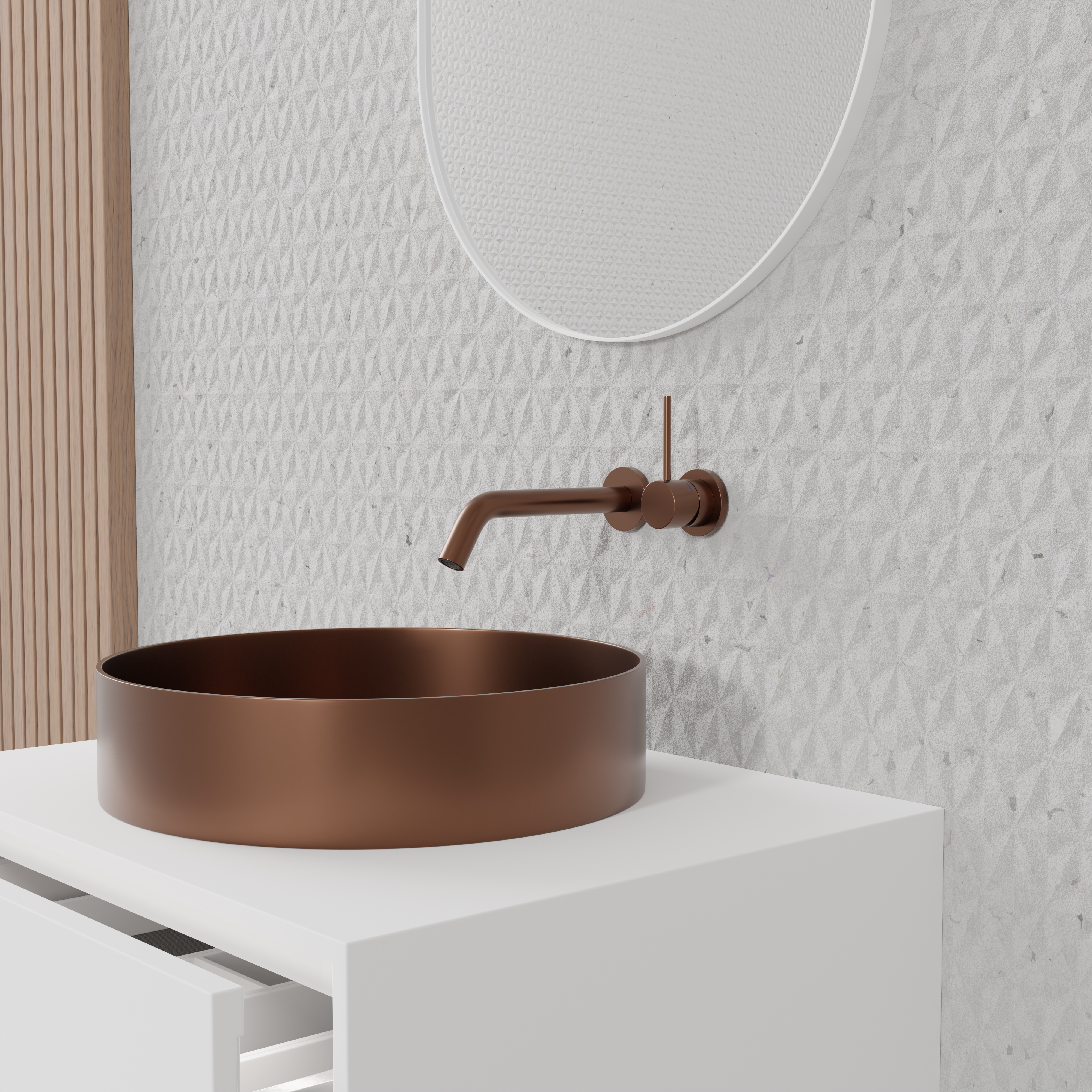 Tvättställsblandare Scandtap Steel Harmonized 1 Amber Amber/Kobber