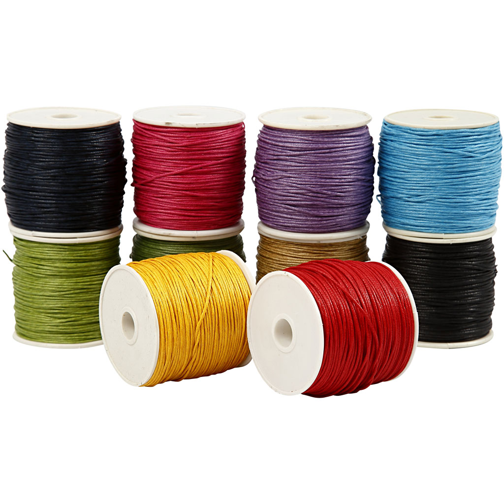 Bomullssnor Creativ Company Sterke Farger Tykkelse 1 mm 10x50 m/1 Pk