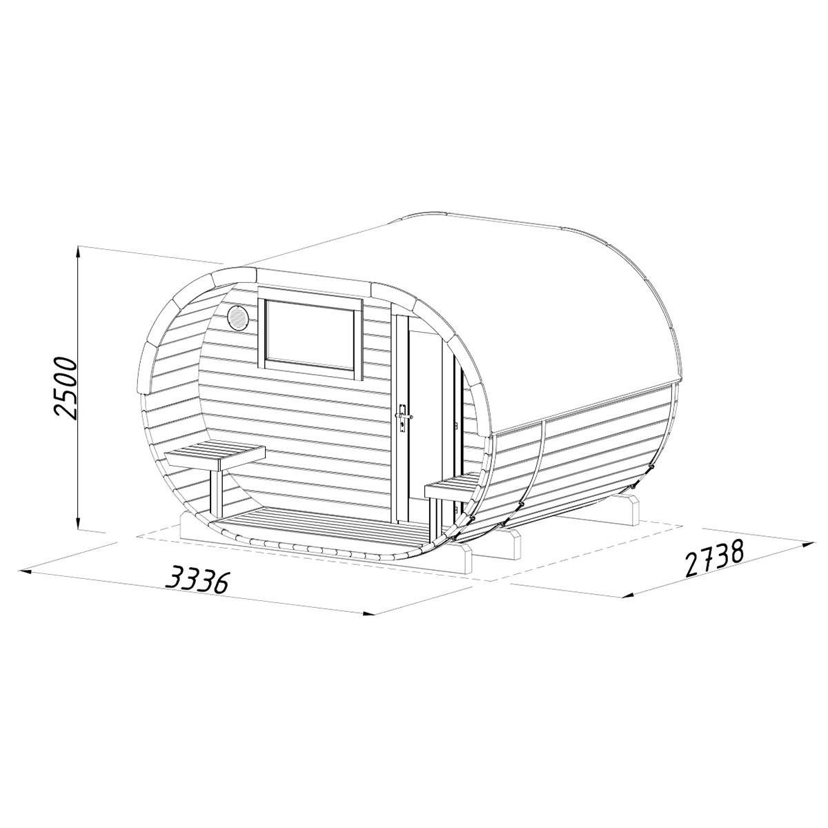 Sauna Palmako Anette 3,0 + 1,5