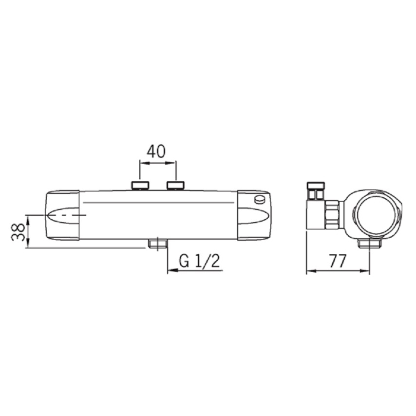 Dusjbatteri Oras Nova 7466 40 cc
