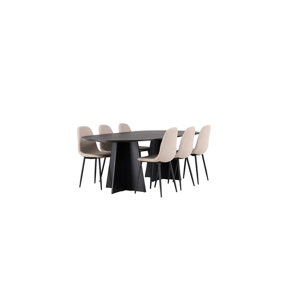 Spisegruppe Venture Home Bootcut med 6 stk Polar Stoler