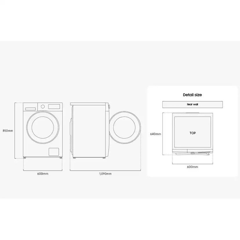 Kombinert Vask/Tørk Samsung WD11DG5B15BBEE