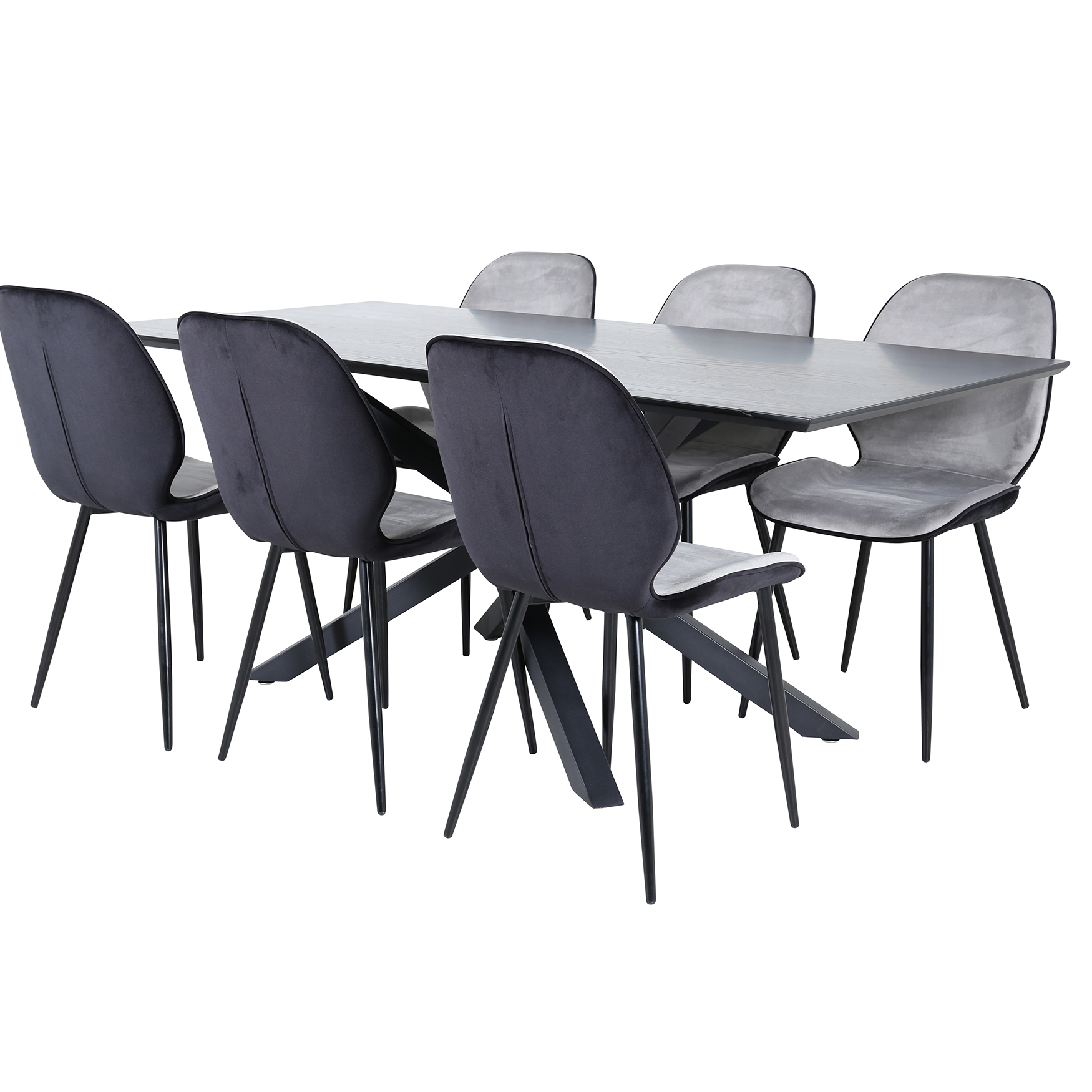 Spisegruppe Venture Home med Piata Spisebord og 6 Elisa Spisestoler