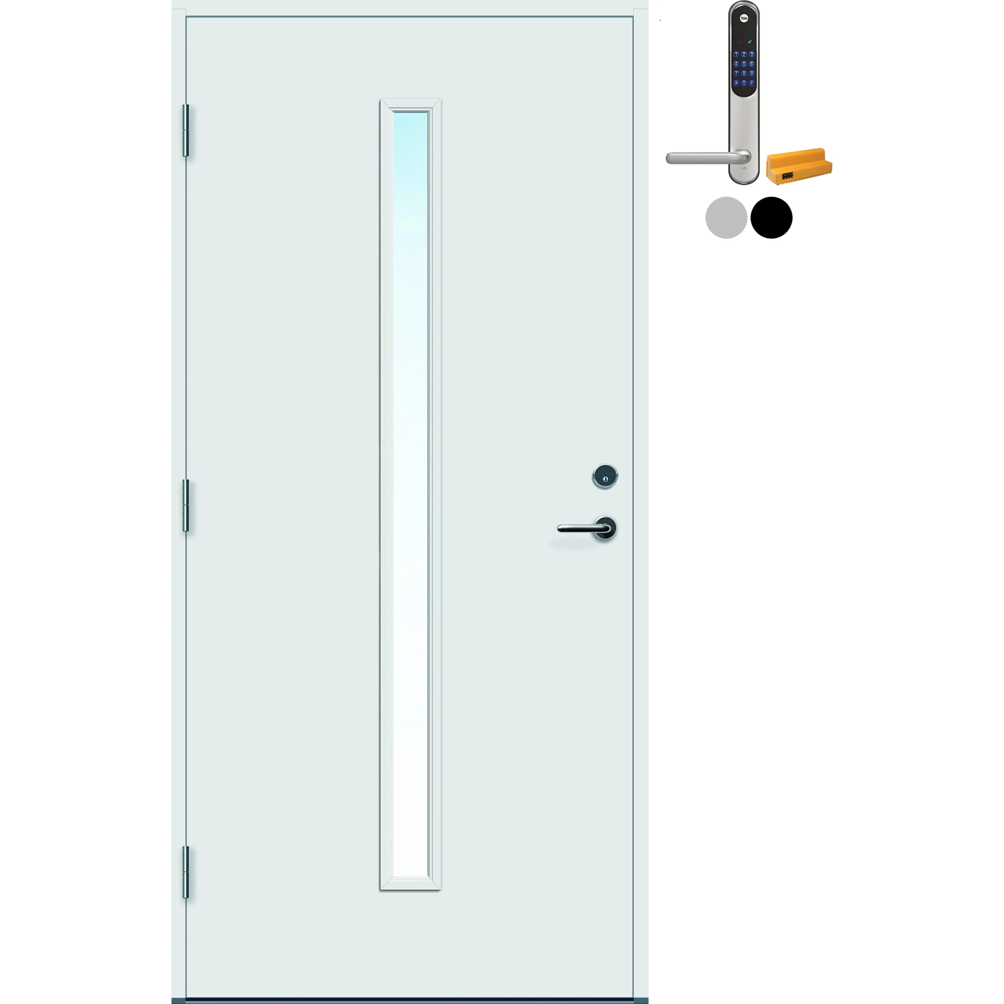 Ytterdør Bygg1 Hovdeby Thermoisolert med Yale Doorman Classic Home