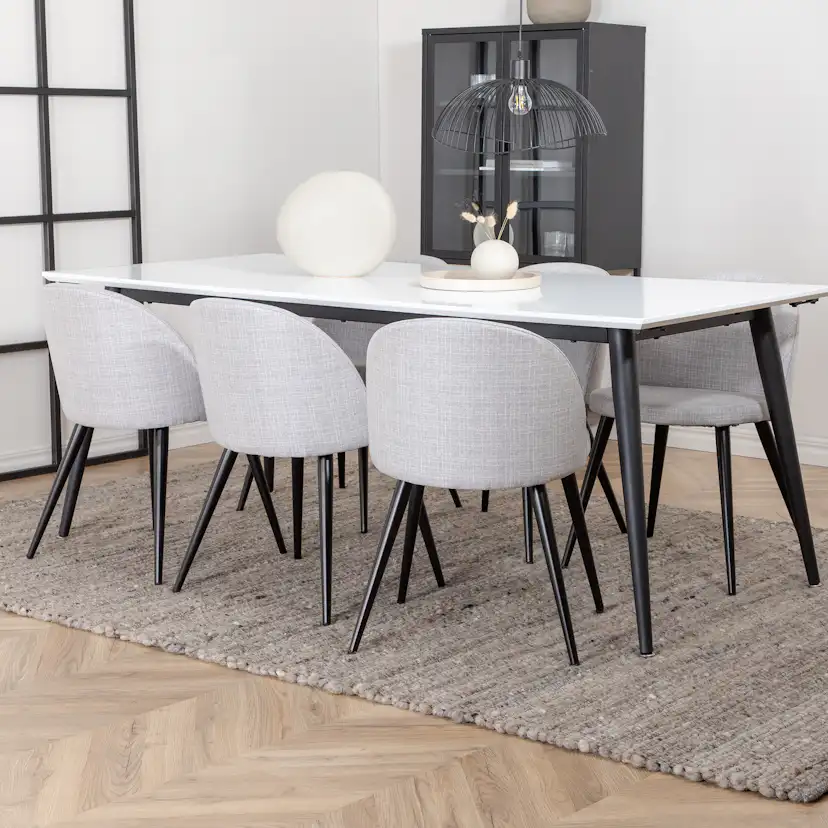 Spisegruppe Venture Home Jolie med 6 Valentina Stoler