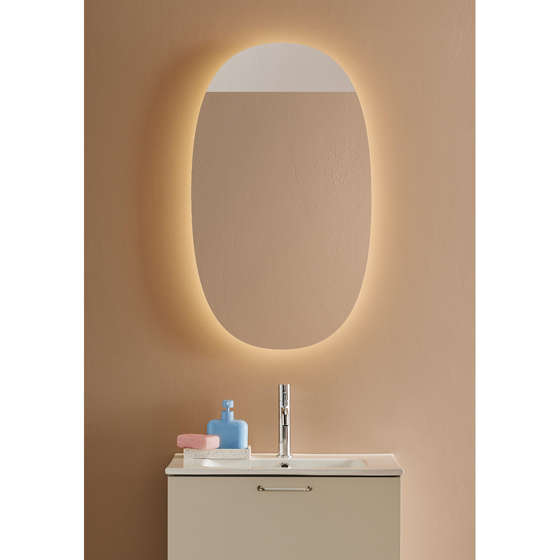 Spegel Hafa Ellipse LED 500x850