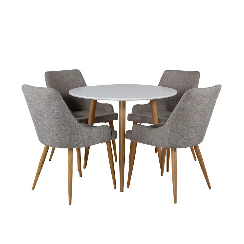 Spisegruppe Venture Home Polar med 4stk Plaza Stoler
