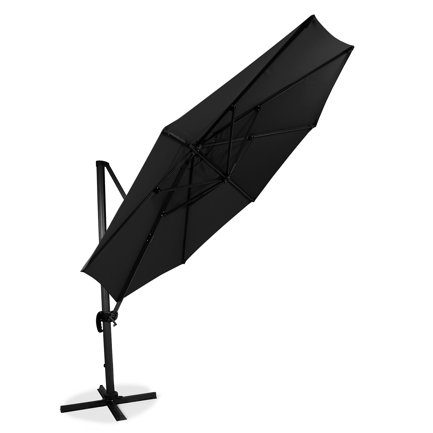 Hengende parasoll Hillerstorp SideWinder XL Sort Ø350 cm