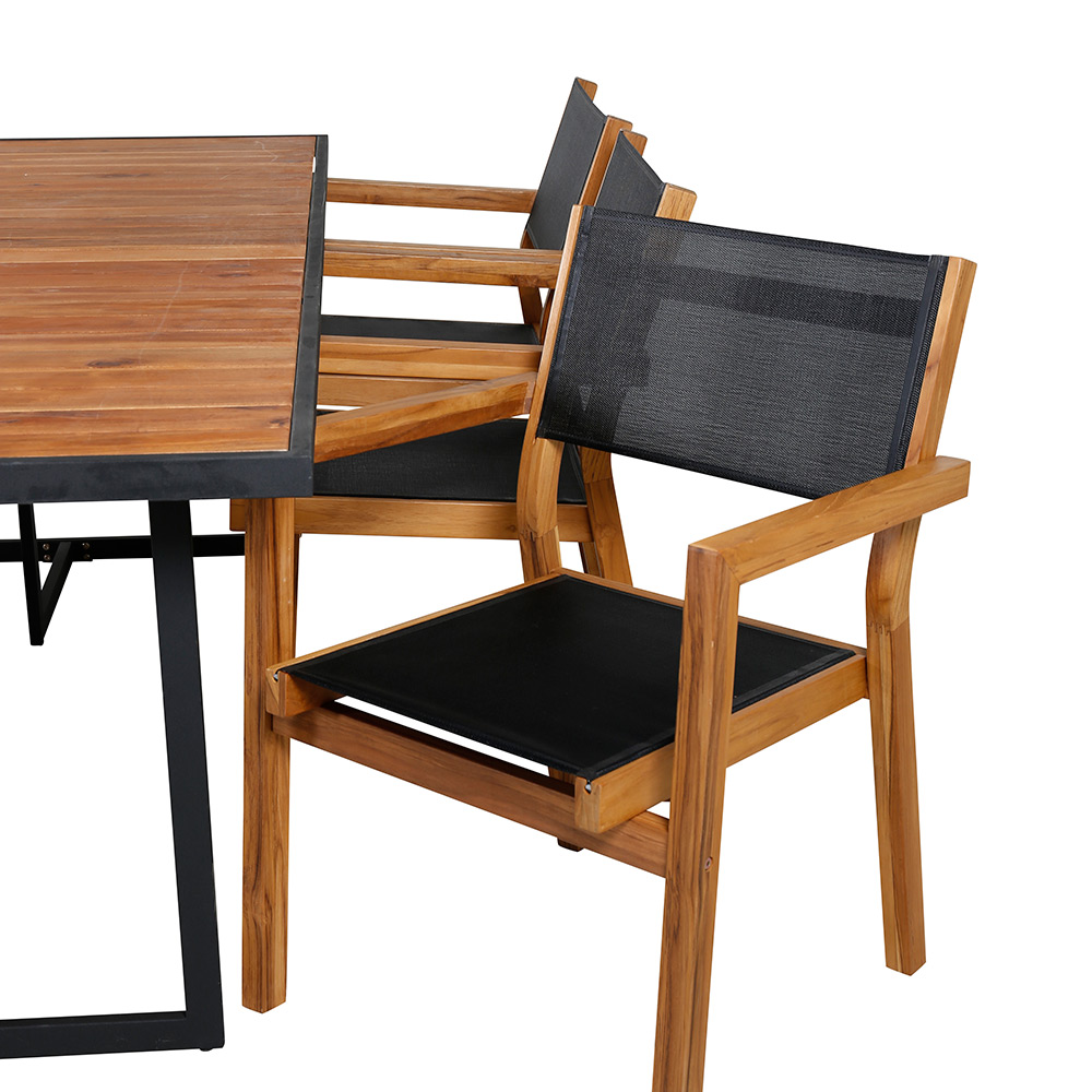 Spisegruppe Venture Home King med 6 Veni Stablebare Spisestoler