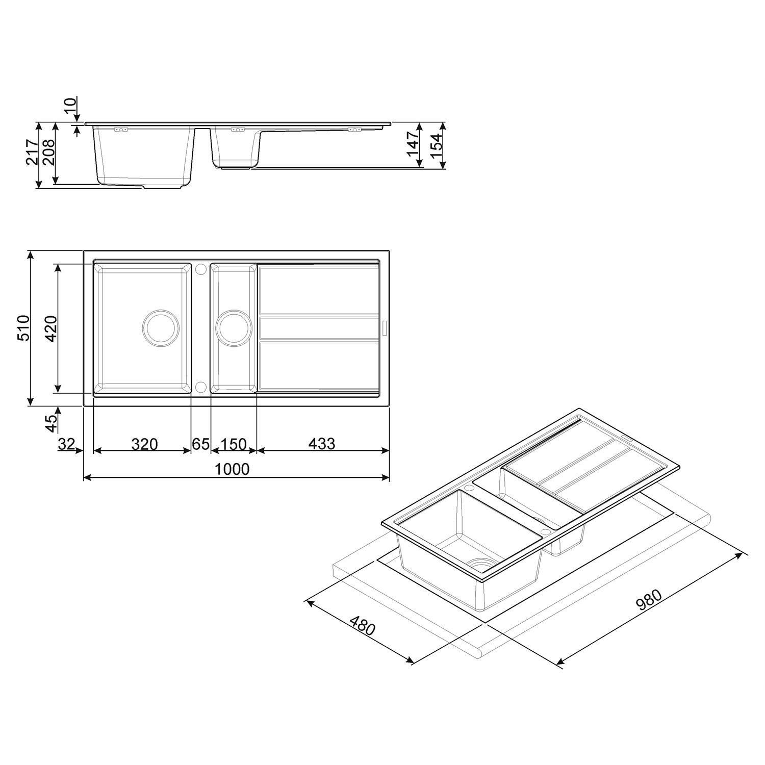 Oppvaskbenk Smeg Mira LSX