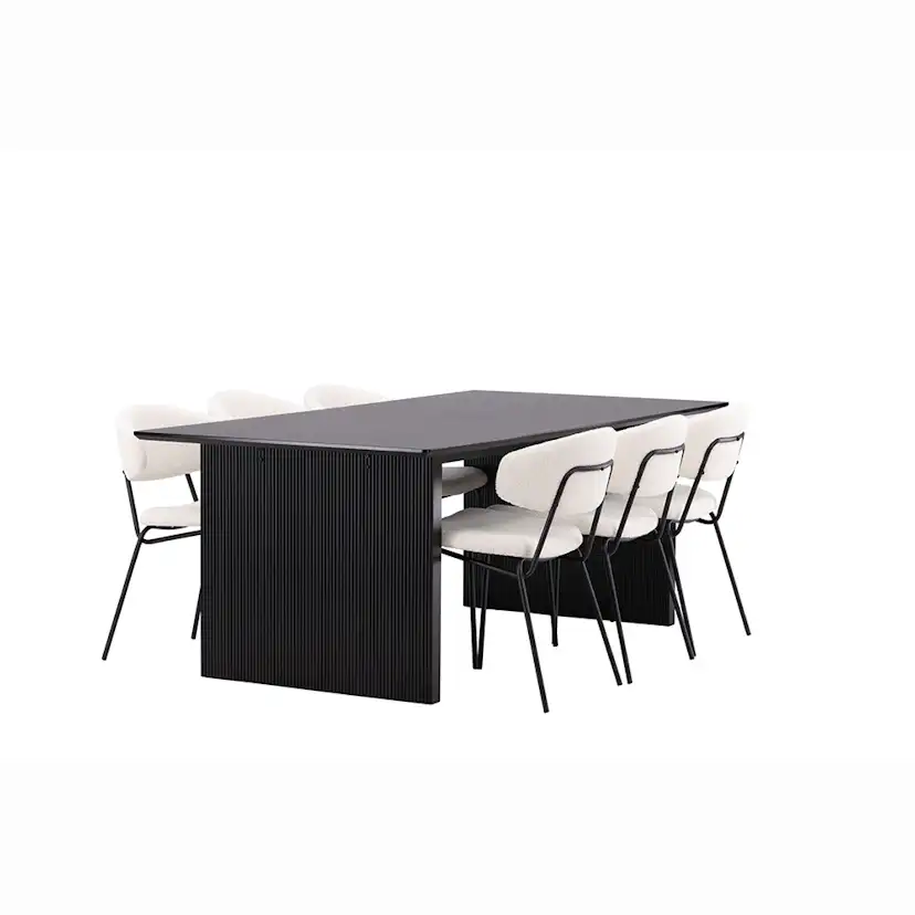 Spisegruppe Venture Home Vail med 6 Chico Stoler