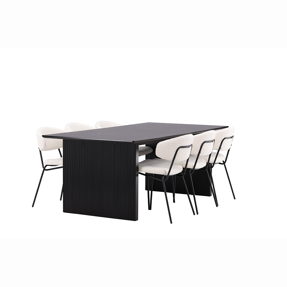Spisegruppe Venture Home Vail med 6 Chico Stoler