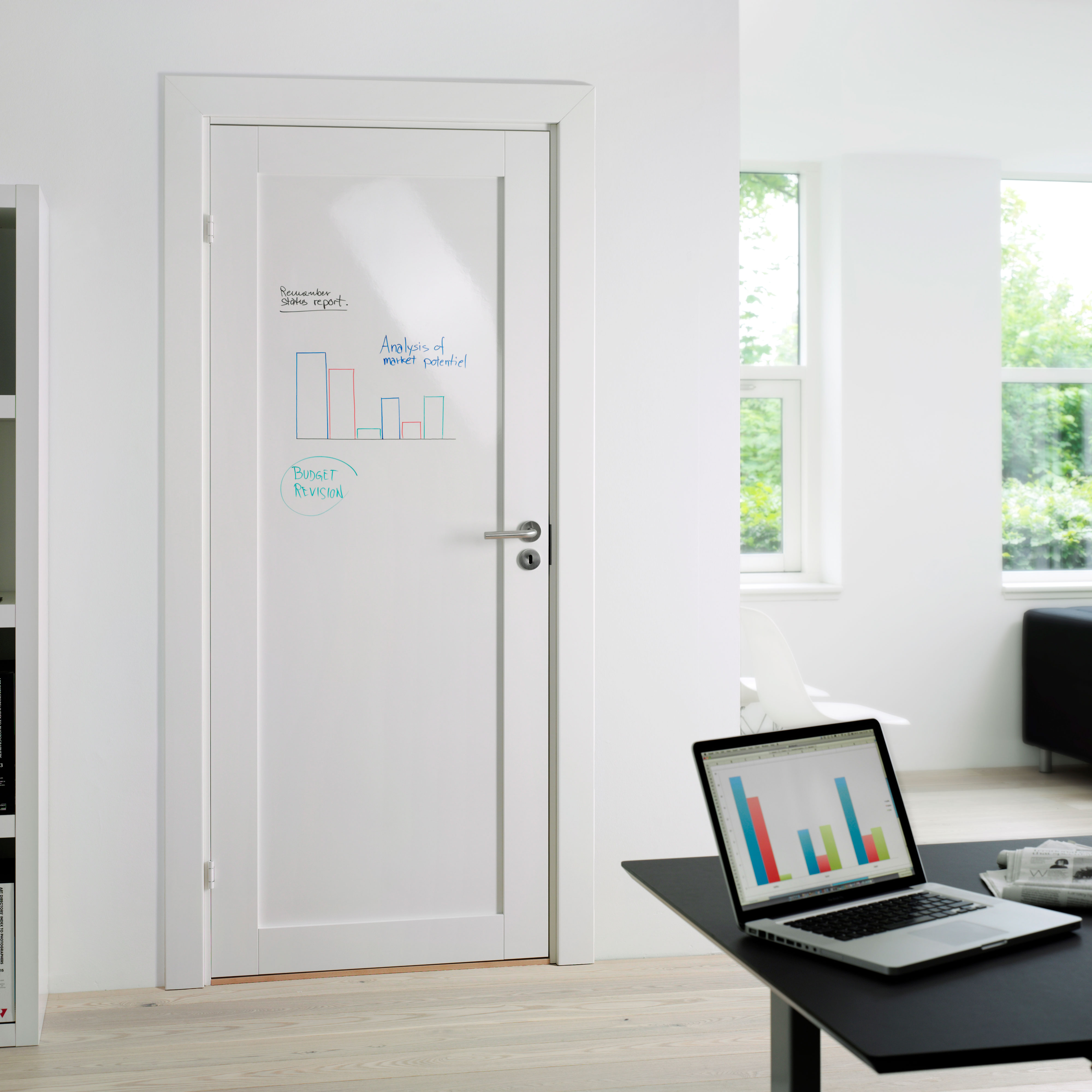 Whiteboard 1 Side Swedoor Unique 01L