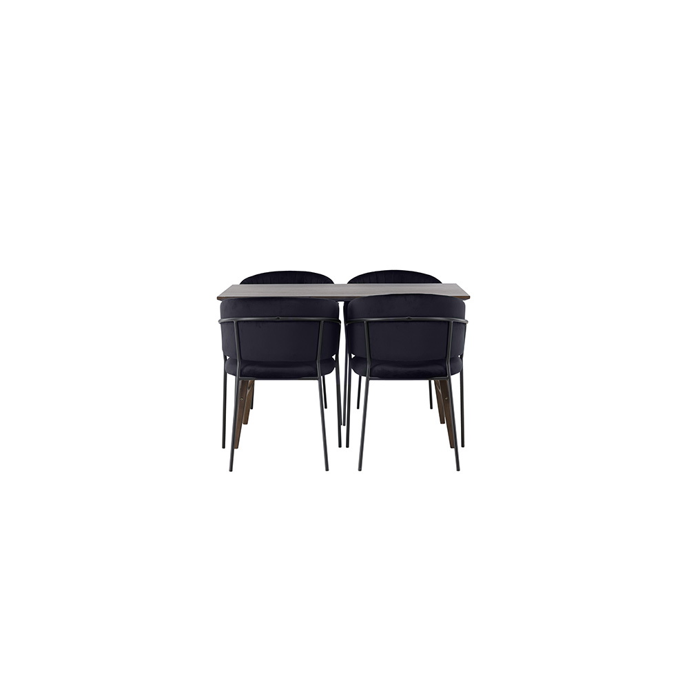 Spisegruppe Venture Home Kaseidon med 4 stk Selma Stoler