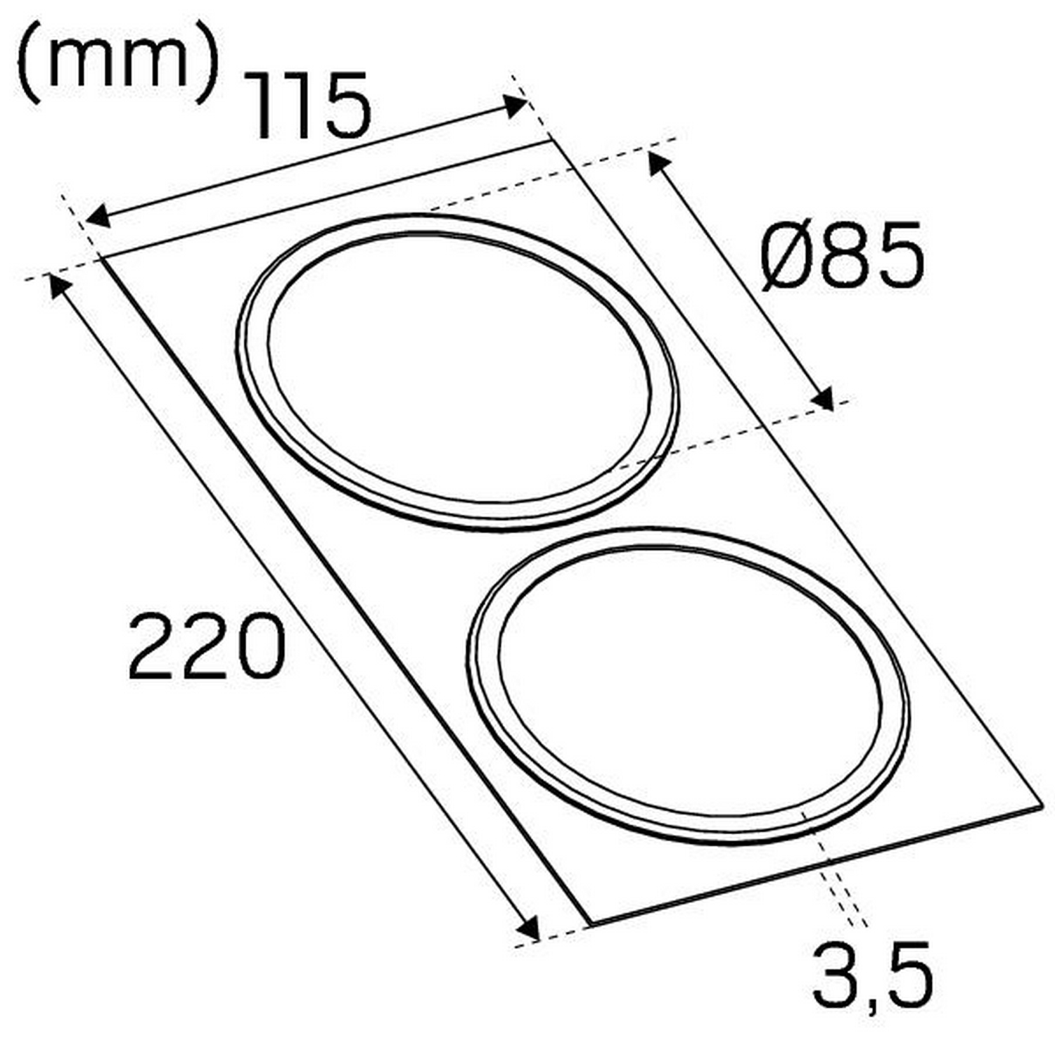 Dekorramme Hide-a-lite I/II Ø85 Hvit