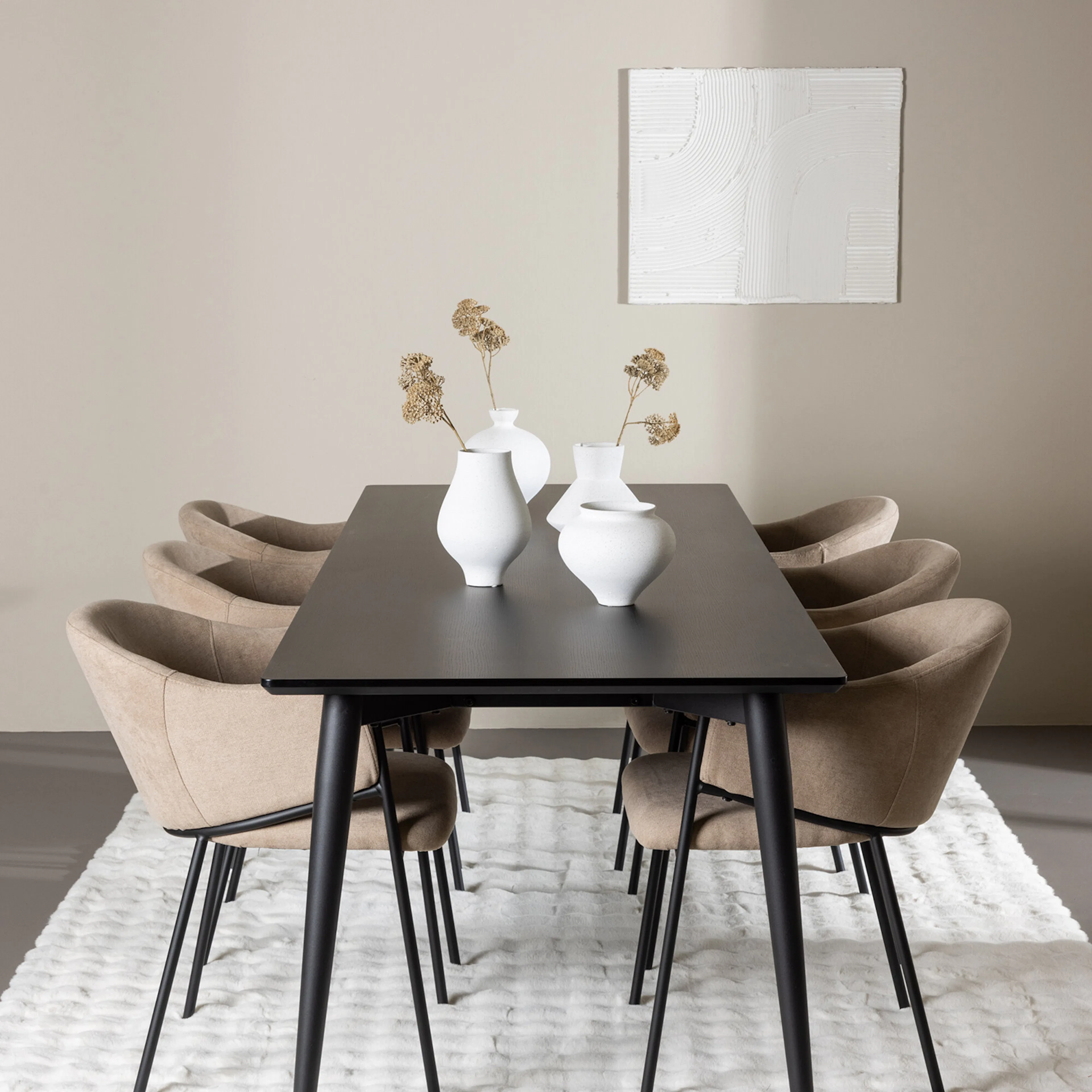 Spisegruppe Venture Home Ellis 230 med 6 stk Evelina Stoler
