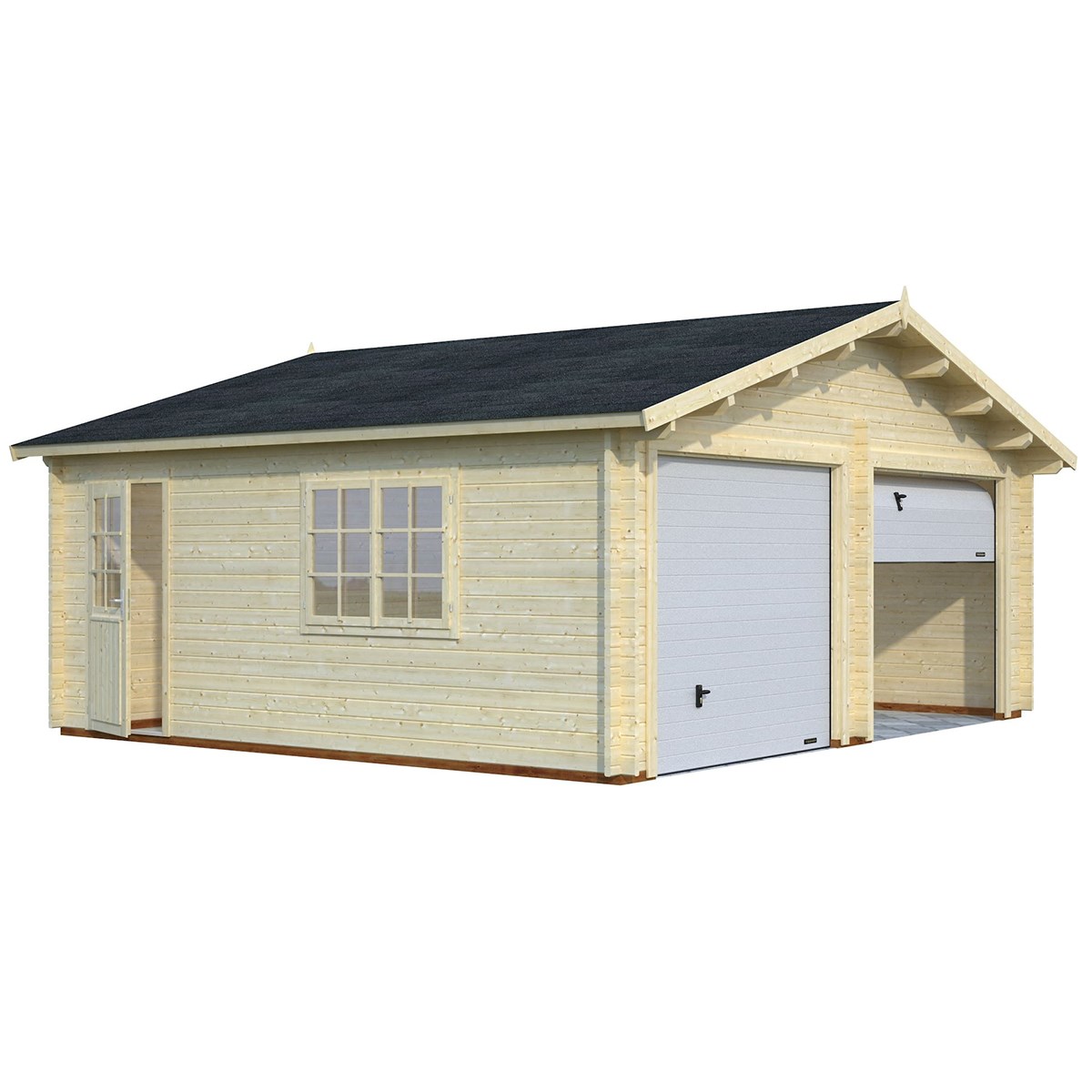 Garasjebod Palmako Roger 28,4 m2 med 2 Enkle Leddporter