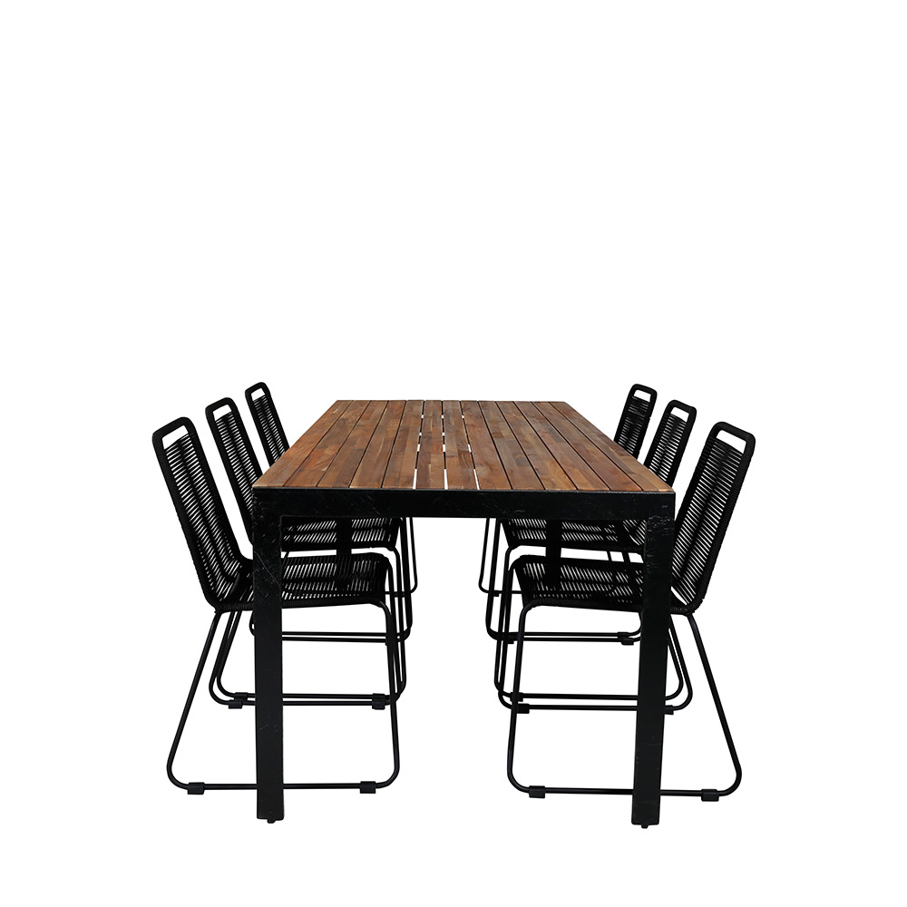 Spisegruppe Venture Home Bois med 6 Levi Stoler
