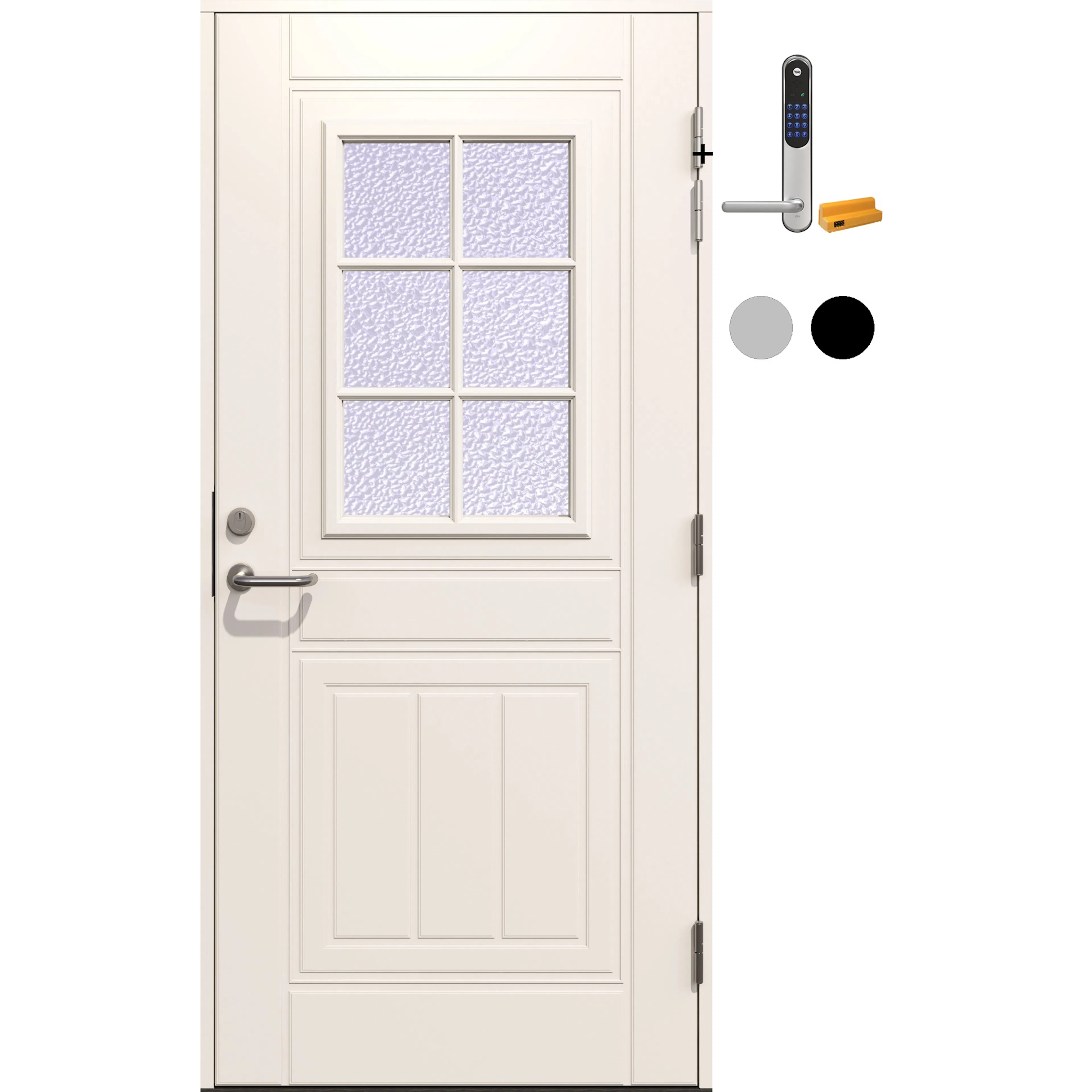 Ytterdør Gilje Kristian med Yale Doorman Classic Home