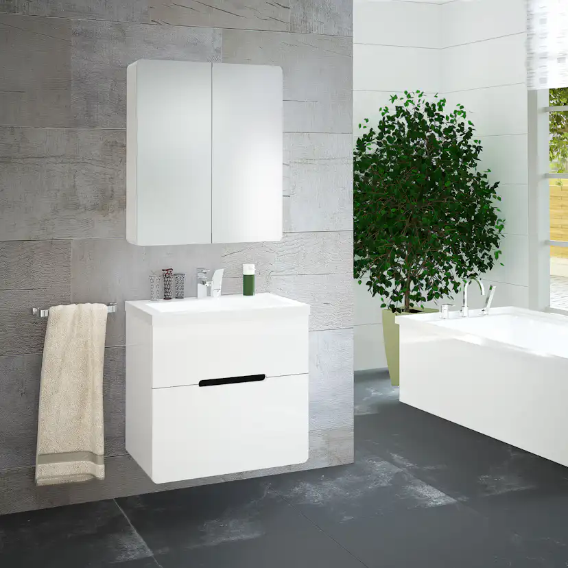 Servantskap Arredo Soft 60 Hvit Høyblank