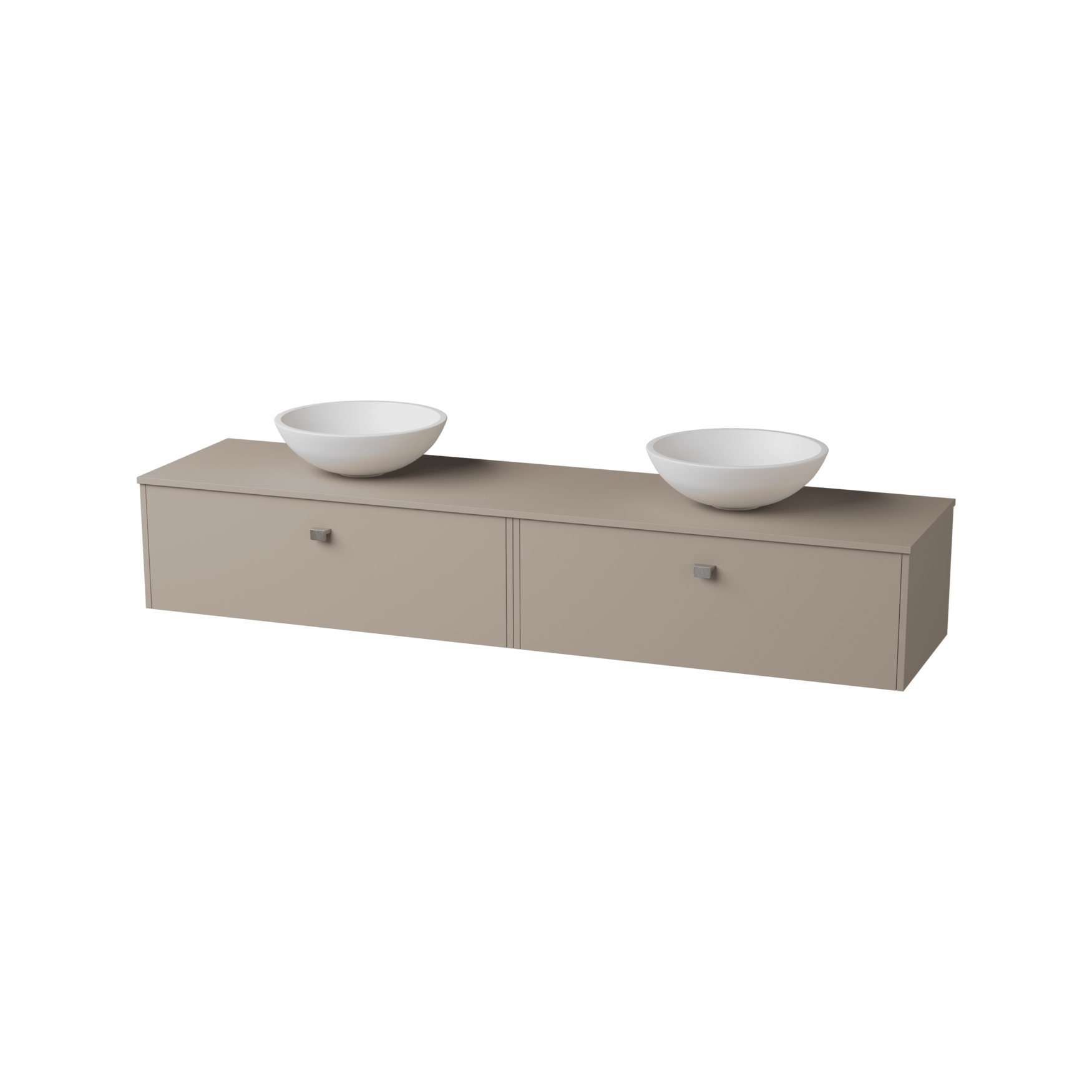 Servantskap FOSSBAD New Block B180 for Benkeplate og 2 Serva