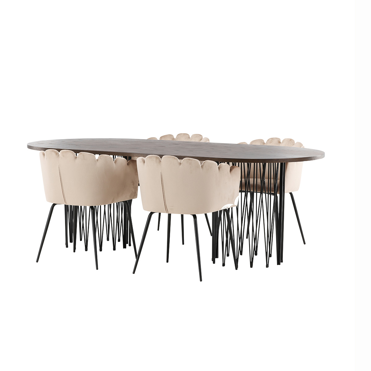 Spisegruppe furniture/fashion Stone med 4 Limhamn Stoler