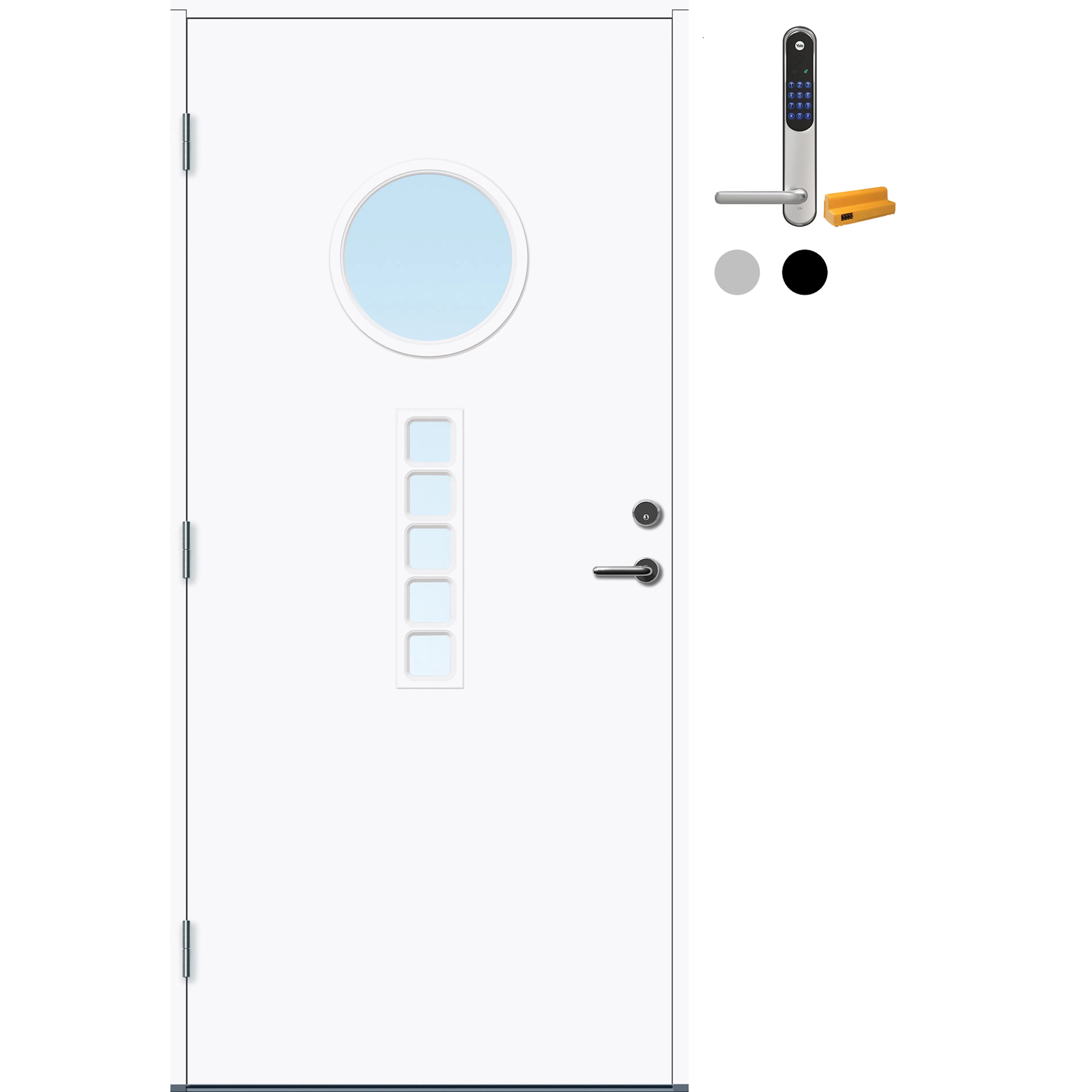 Ytterdør Bygg1 Frogner Thermoisolert med Yale Doorman Classic Home