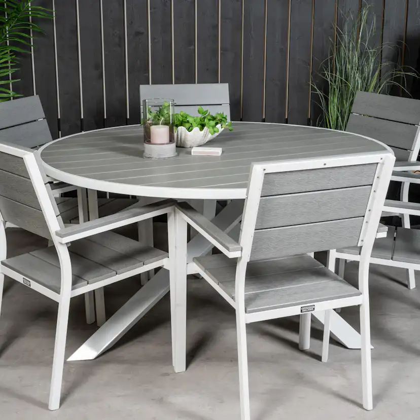 Spisegruppe Venture Home Pincy Ø140 med 6 Lova Stoler