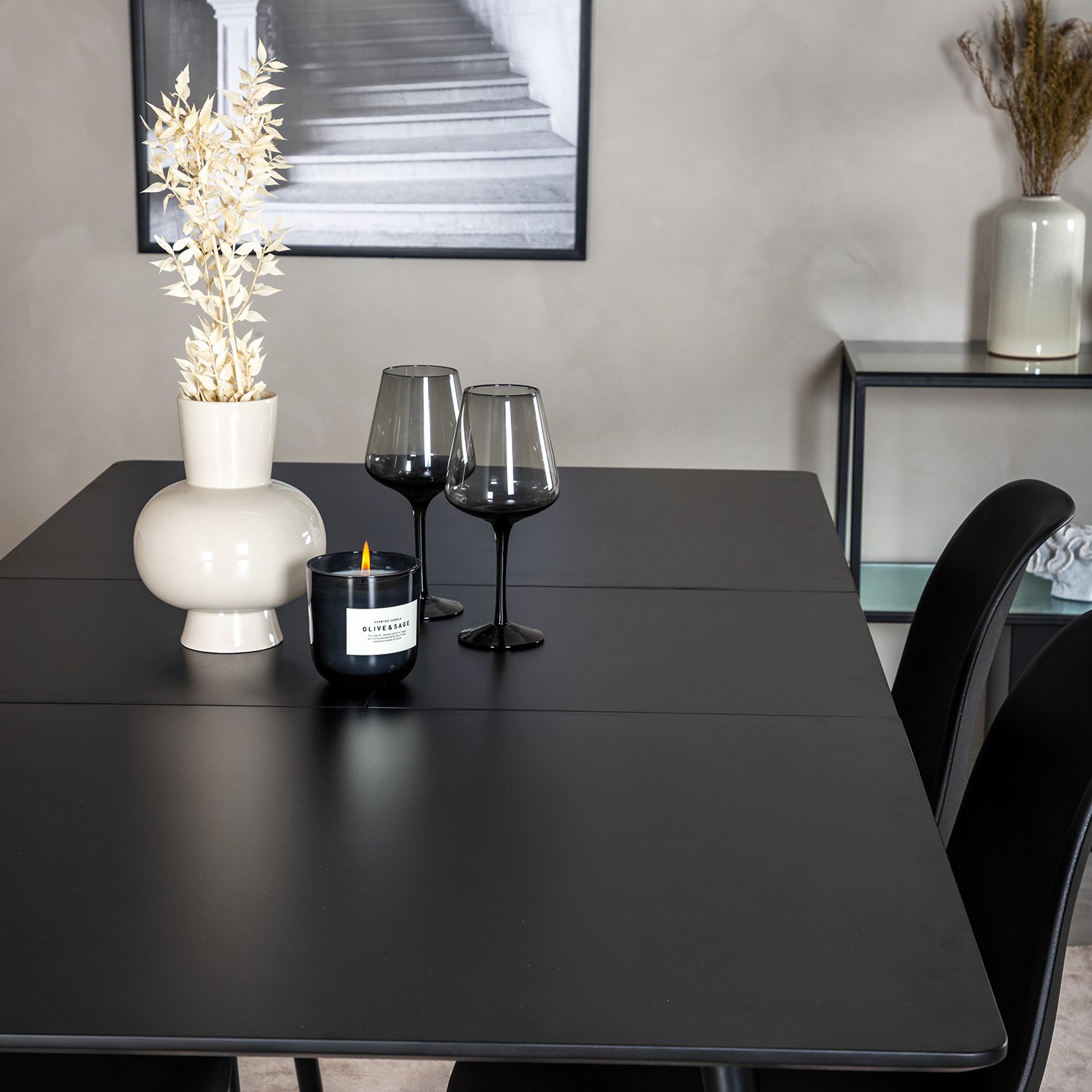 Spisegruppe Venture Home Silvia med Innleggsplate og 4 Pop Stoler