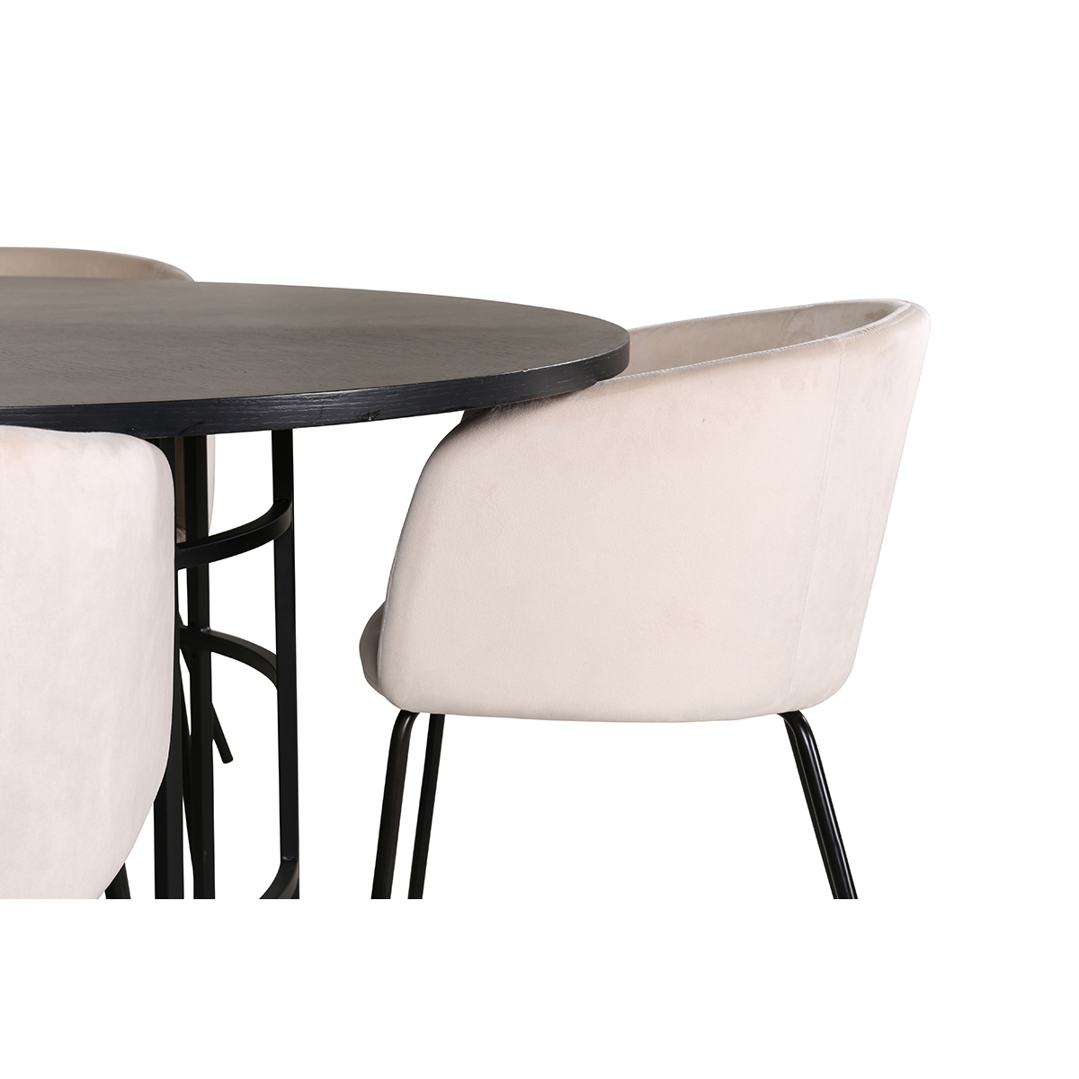 Spisegruppe furniture/fashion Copenhagen Ø140 cm med 4 Berit Stoler