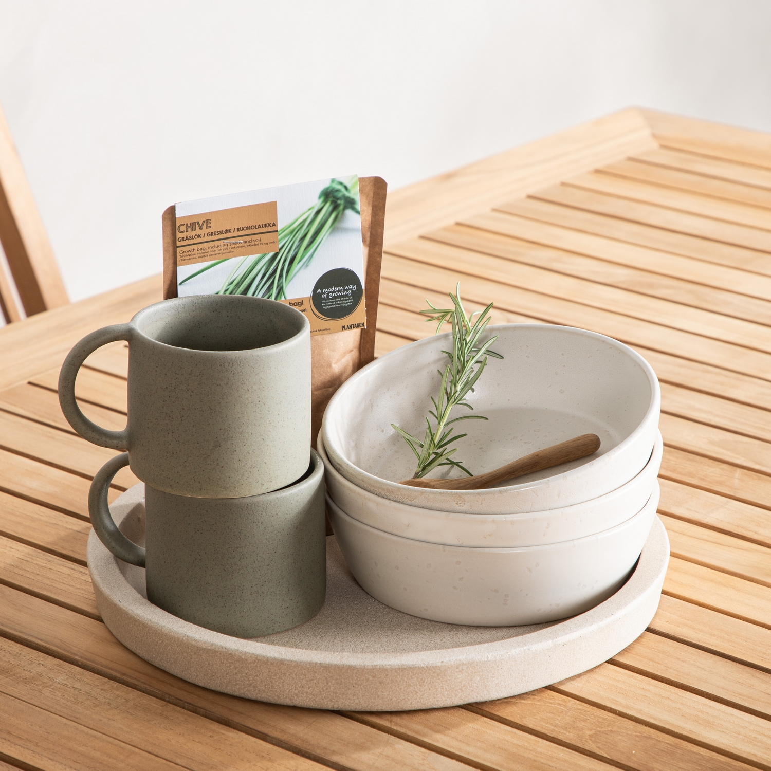 Panama - Table - 224/324*100 - Vit Alu/Teak Hvit/Teak
