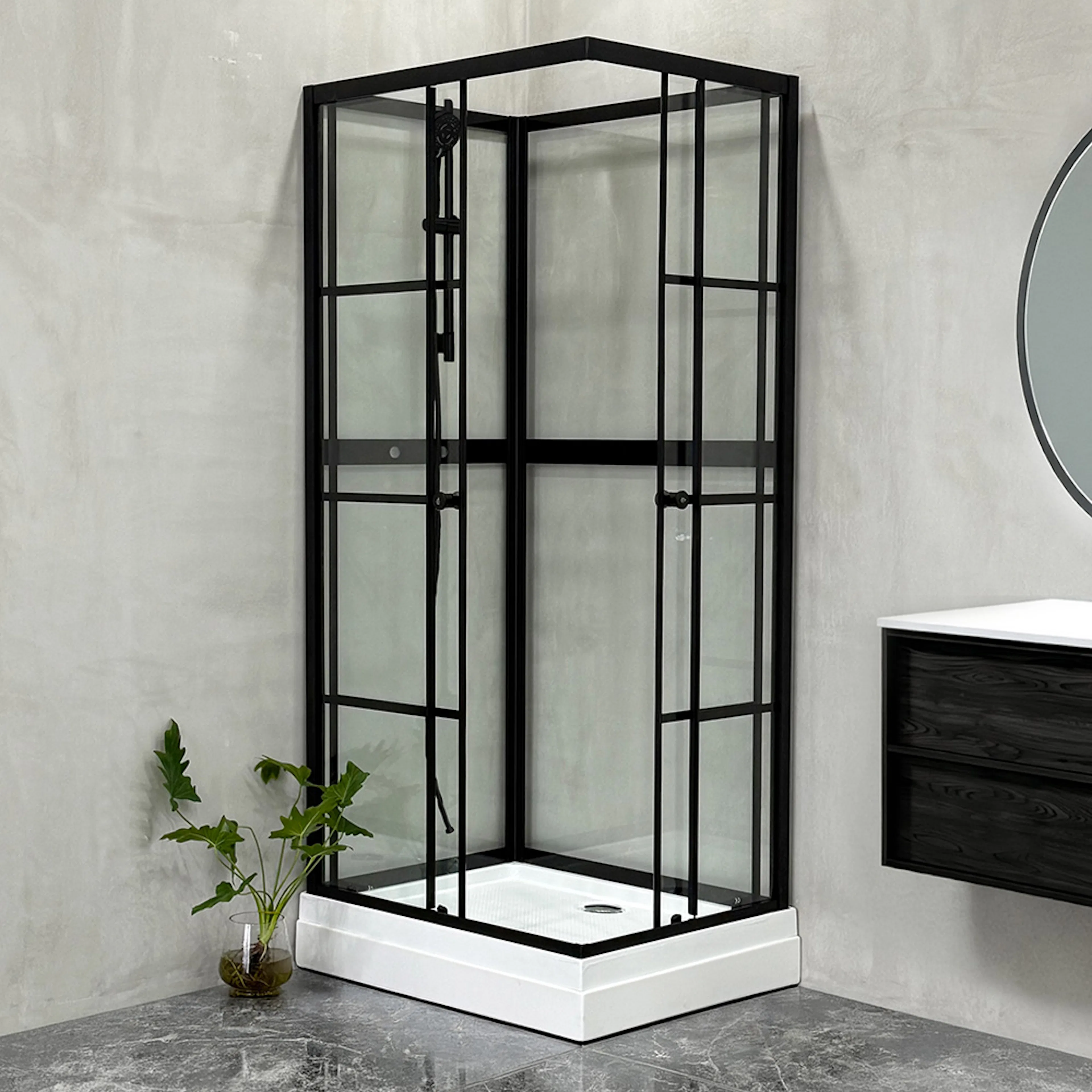 Duschkabin Bathlife Betrakta 70X90 / 90X70 Rak Klarglas