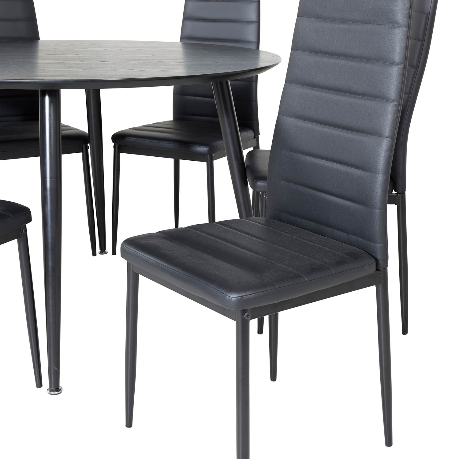 Spisegruppe Venture Home Dipp Ø115 cm med 6 Slim Stoler