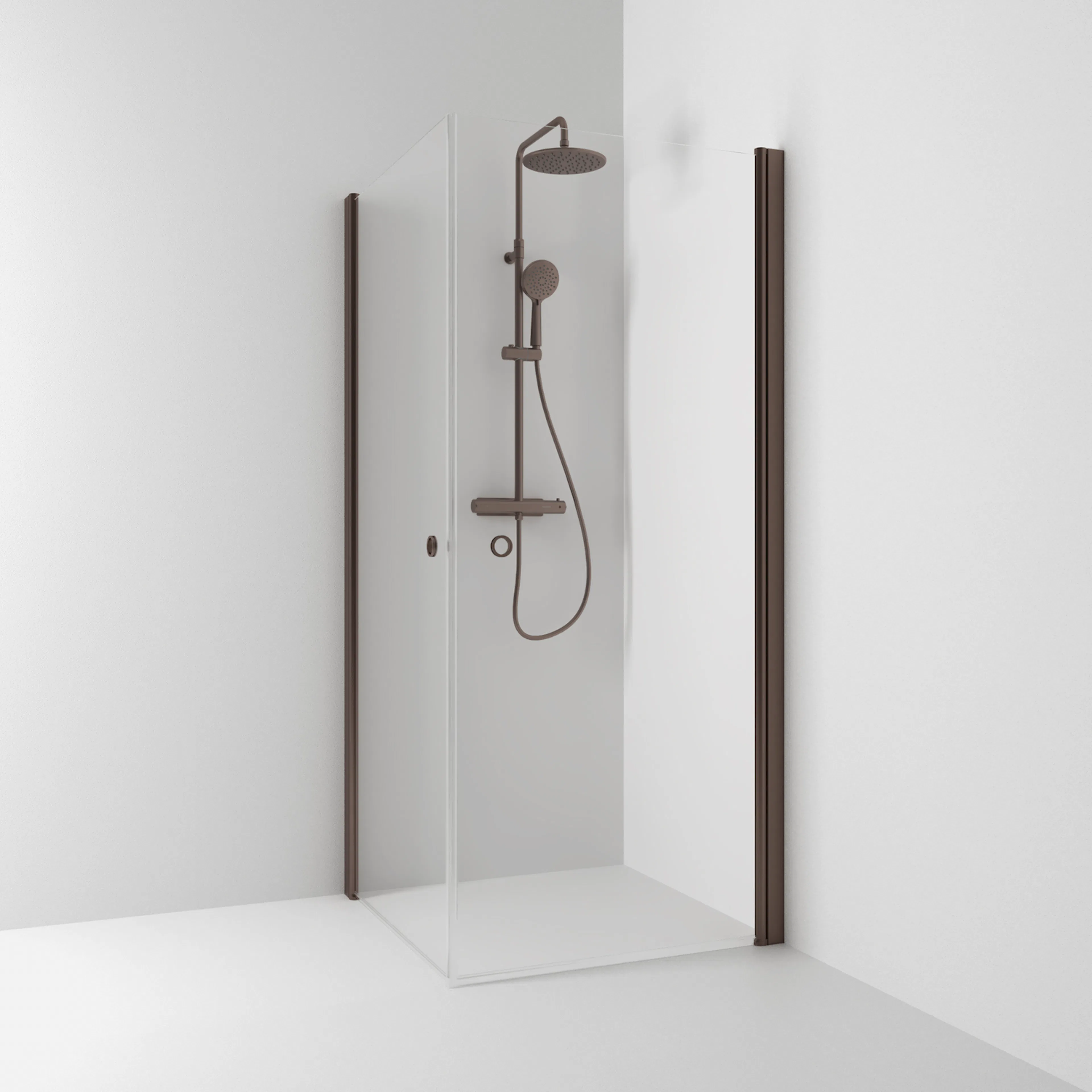 Hörn Rak Skoga HG Mo/Kl 80x90 800x900 mm, Klarglas