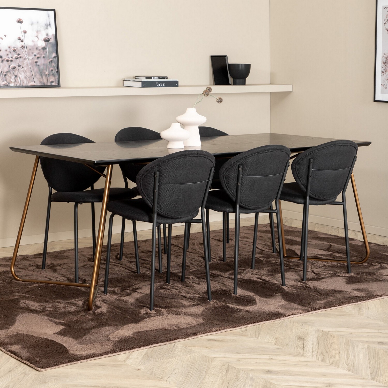 Spisegruppe Venture Home Annika med 6 Valor Stoler