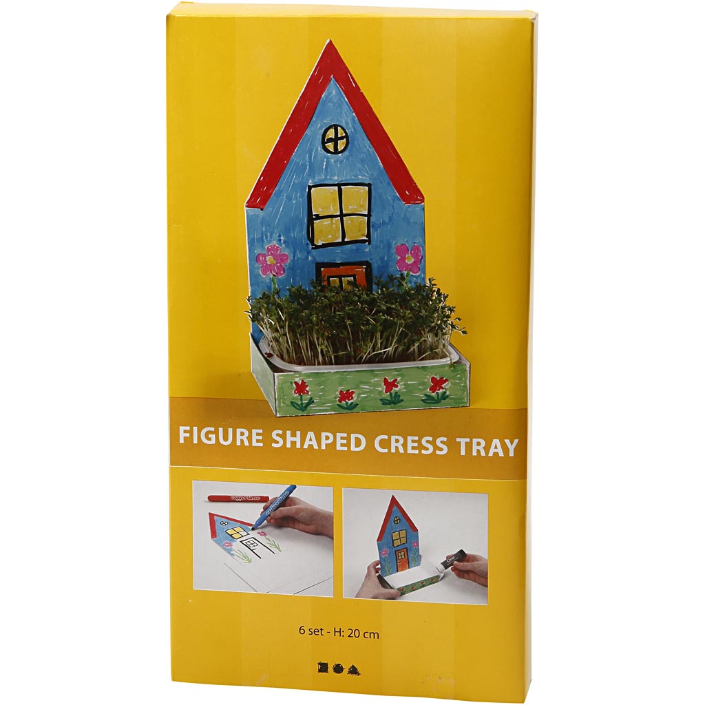 Karsebrettfigurer Creativ Company Hvit Hus 6 Sett/1 Pk