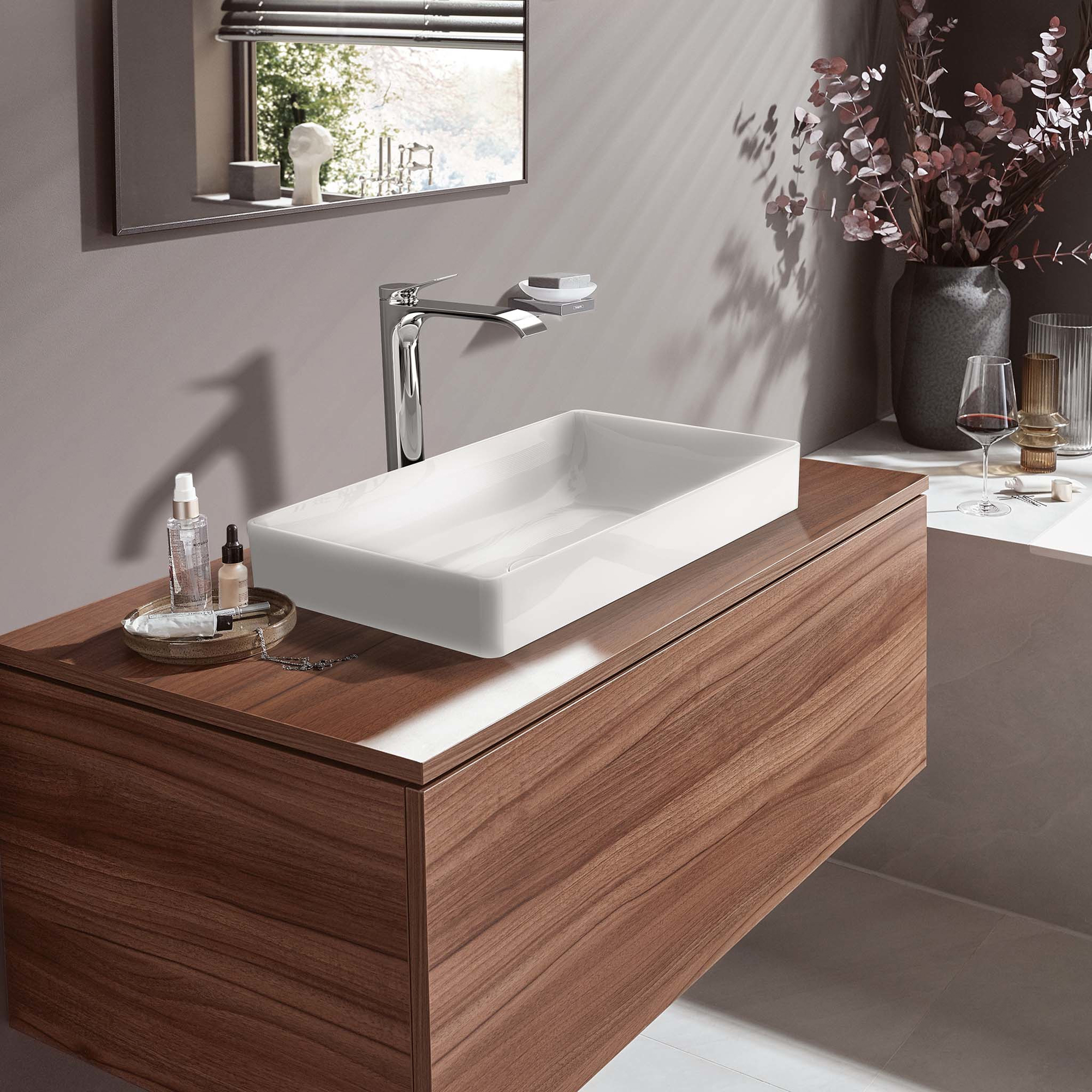 Servantbatteri Hansgrohe Vivenis 250 Waterfall uten Bunnventil
