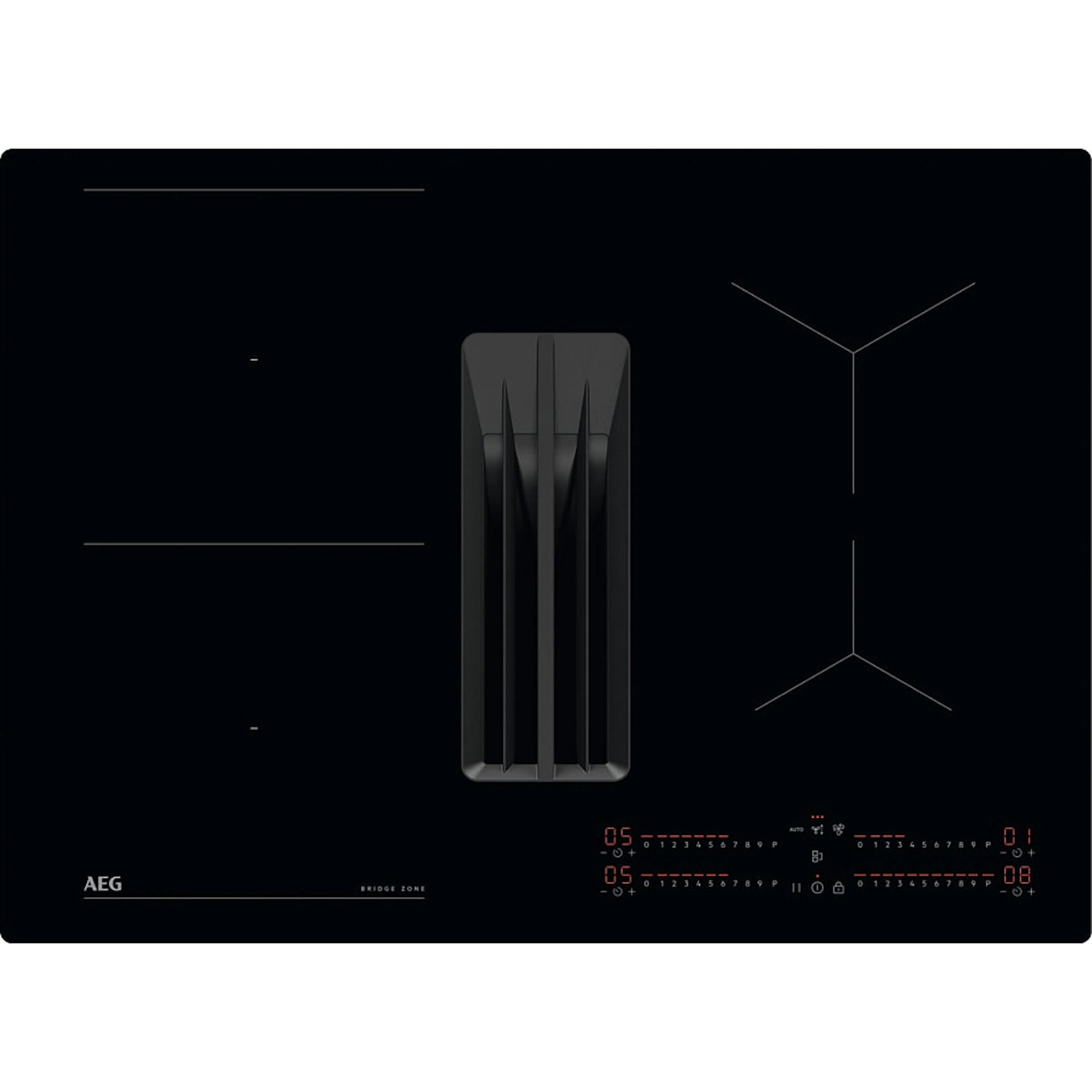 Induksjonstopp AEG GCH74B01CB med Integrert Vifte Med Automatisk Styring