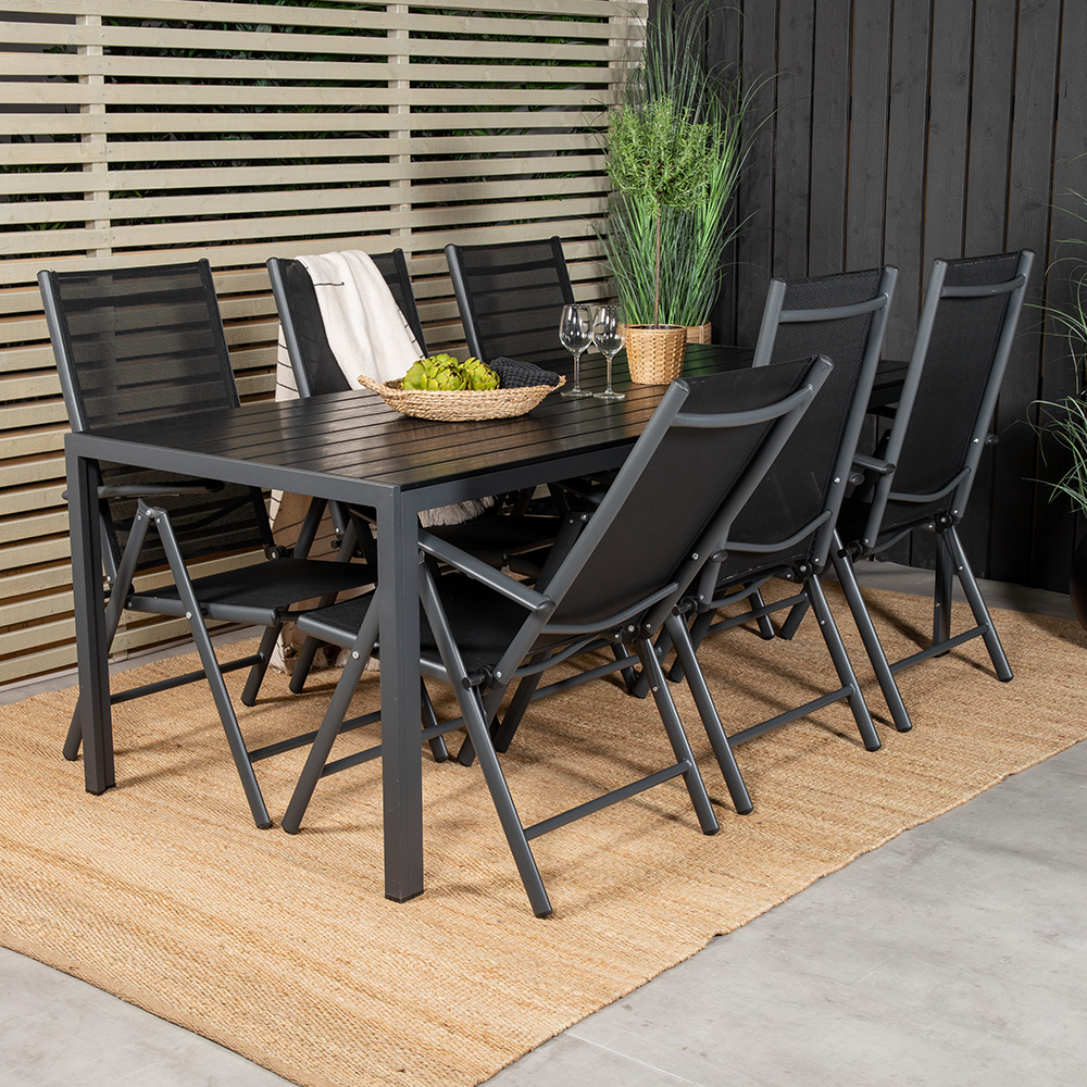 Spisegruppe Venture Home Bront 205 med 6 Bront Spisestoler