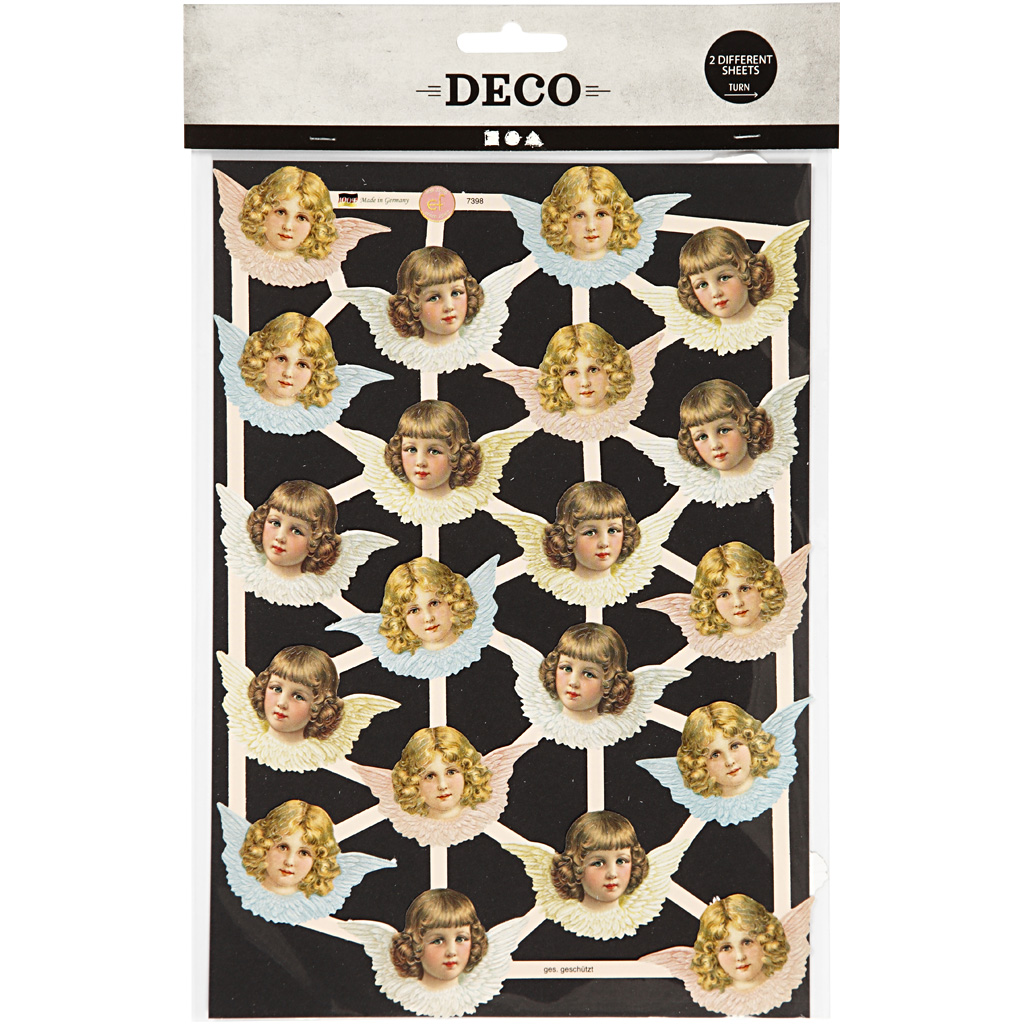 Glansbilder Creativ Company Nostalgiske Engler 165x235 cm 2 Ark/1 Pk